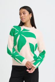 Pullover Byomea Flower Jumper 3 damen weiß