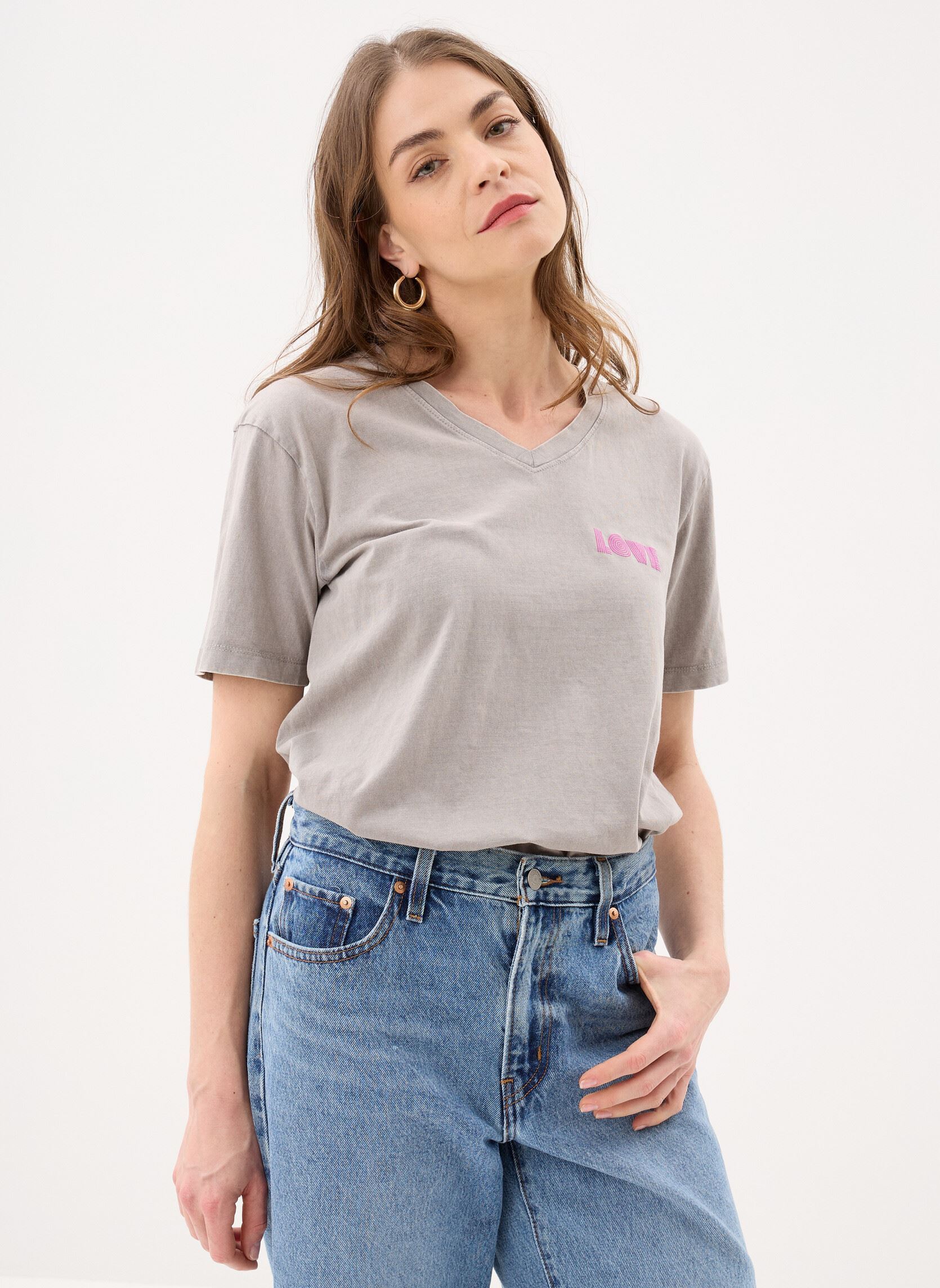 Kurzarm-T-Shirts Bysolko Tshirt 5 damen grau B-Young Kurzarm-T-Shirts Bysolko Tshirt 5 damen grau GRAY FLANNEL