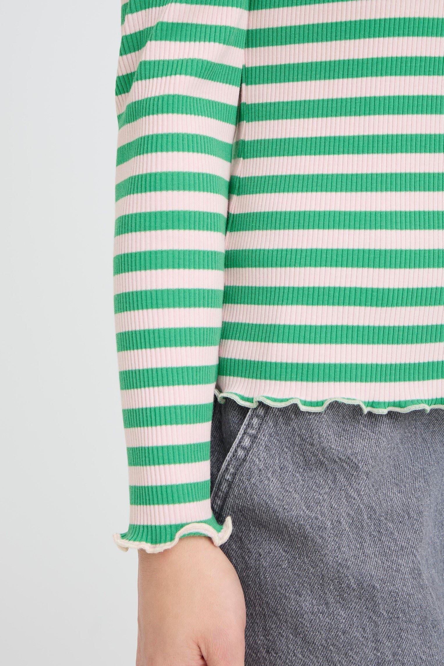 T-shirts met lange mouwen Bysinne Rib Tshirt dames wit B-Young T-shirts met lange mouwen Bysinne Rib Tshirt dames wit Leprechaun Stripe