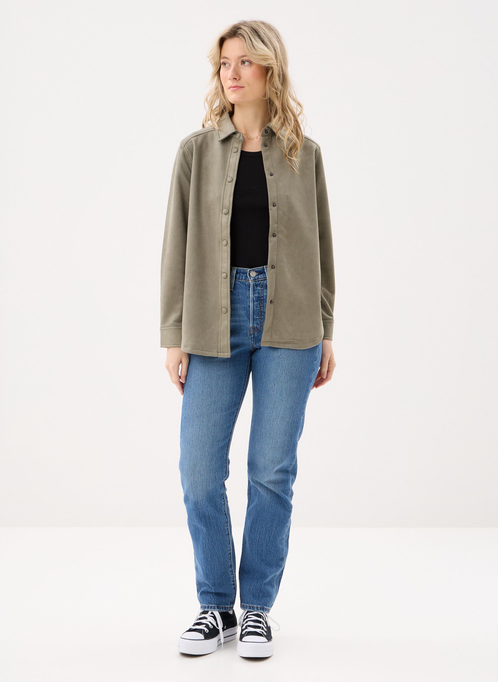 Langarm-Hemden Bytomira Shirt damen grün B-Young Langarm-Hemden Bytomira Shirt damen grün Vetiver