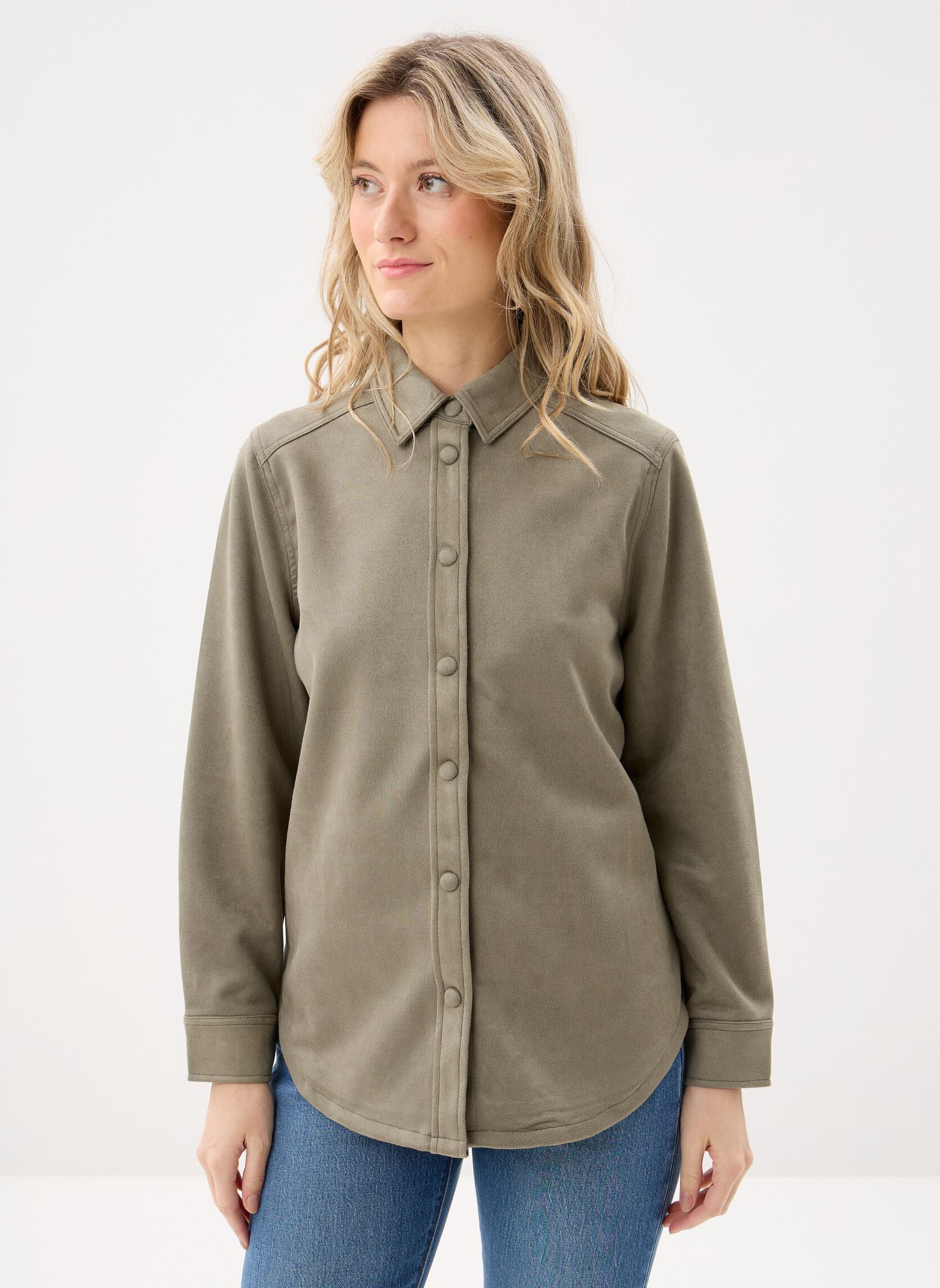 Langarm-Hemden Bytomira Shirt damen grün B-Young Langarm-Hemden Bytomira Shirt damen grün Vetiver