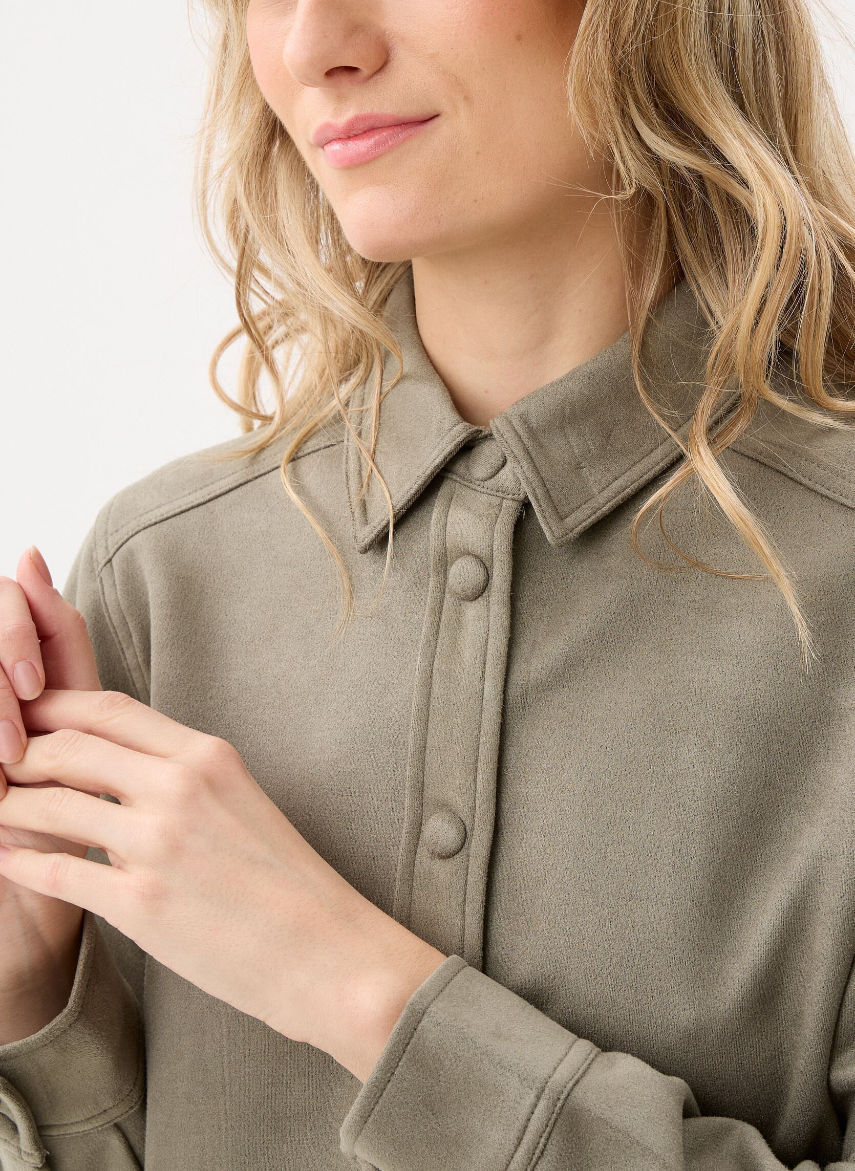 Langarm-Hemden Bytomira Shirt damen grün B-Young Langarm-Hemden Bytomira Shirt damen grün Vetiver