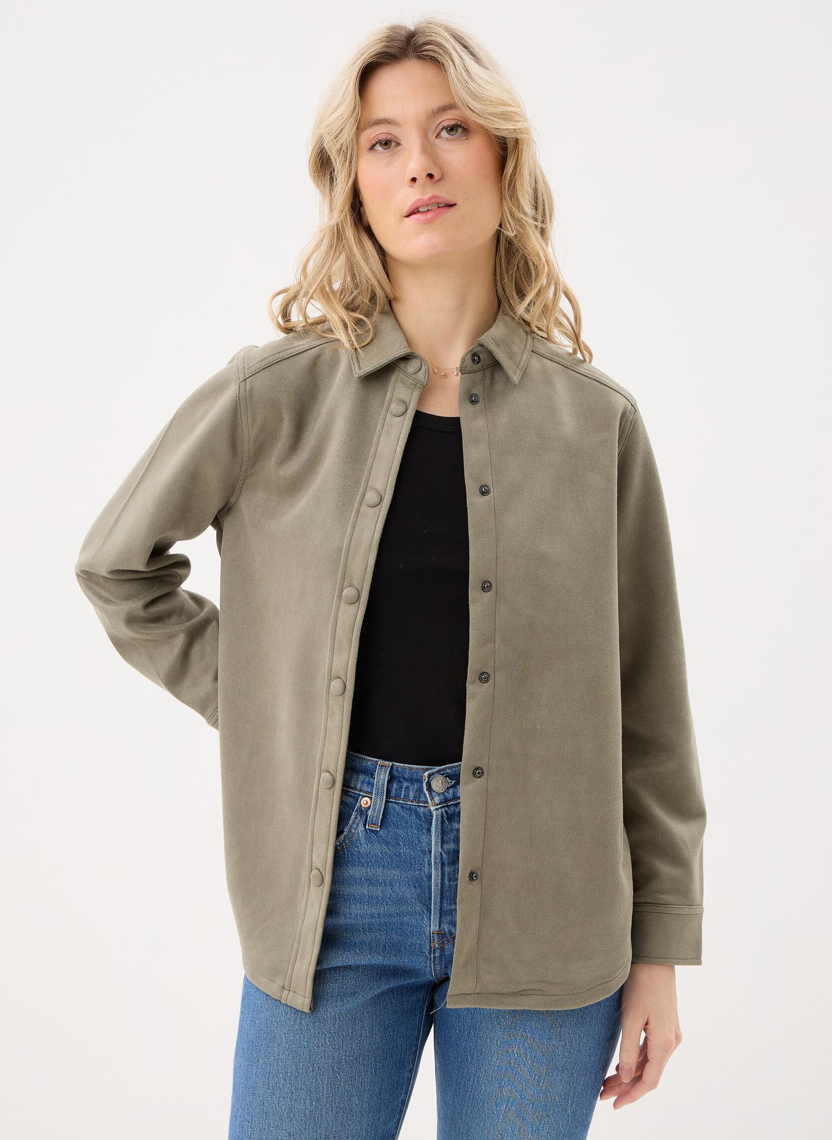 Langarm-Hemden Bytomira Shirt damen grün B-Young Langarm-Hemden Bytomira Shirt damen grün Vetiver