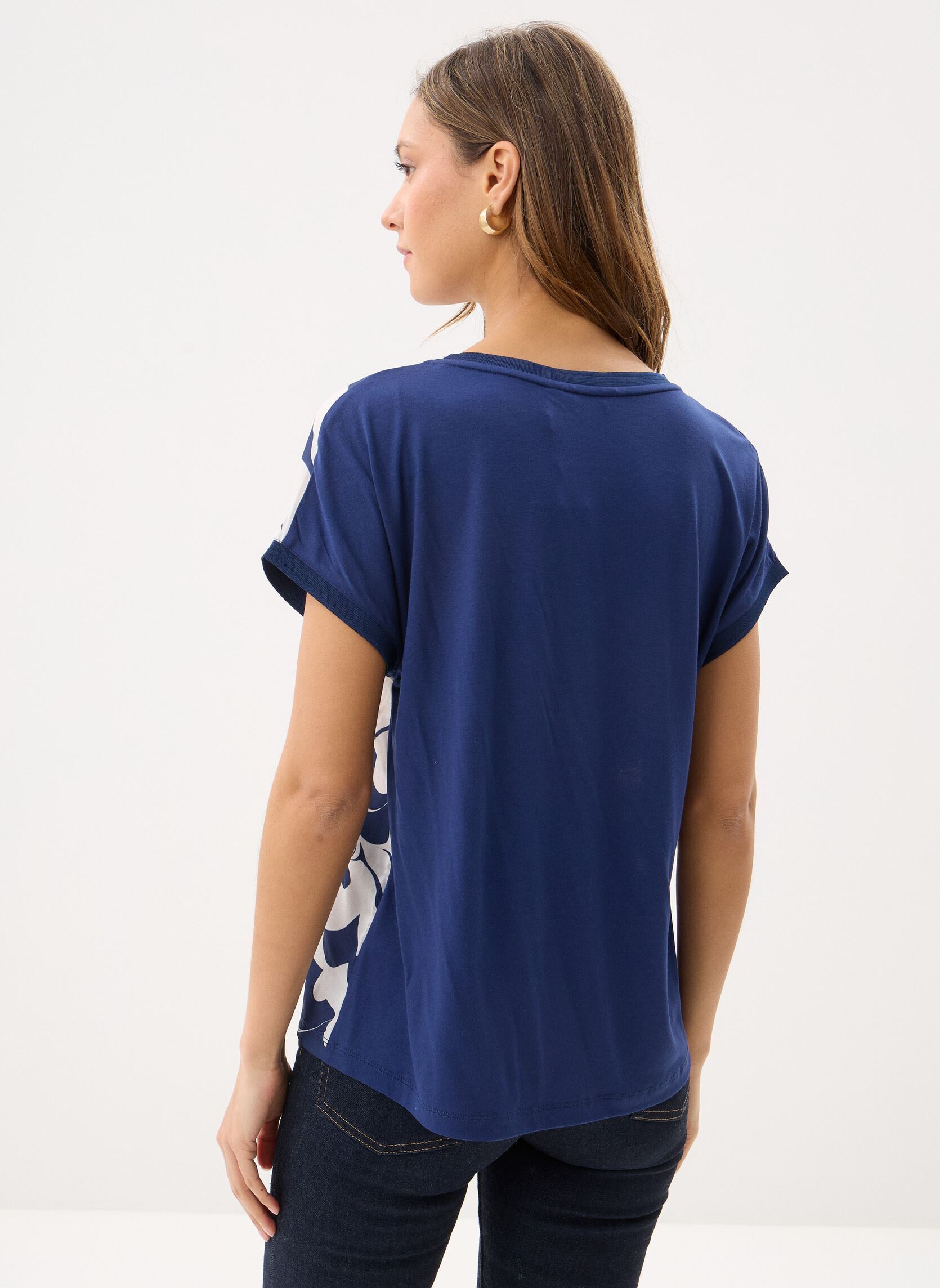 Kurzarm-T-Shirts Bypanya Tee damen blau B-Young Kurzarm-T-Shirts Bypanya Tee damen blau Medieval Blue Swirls