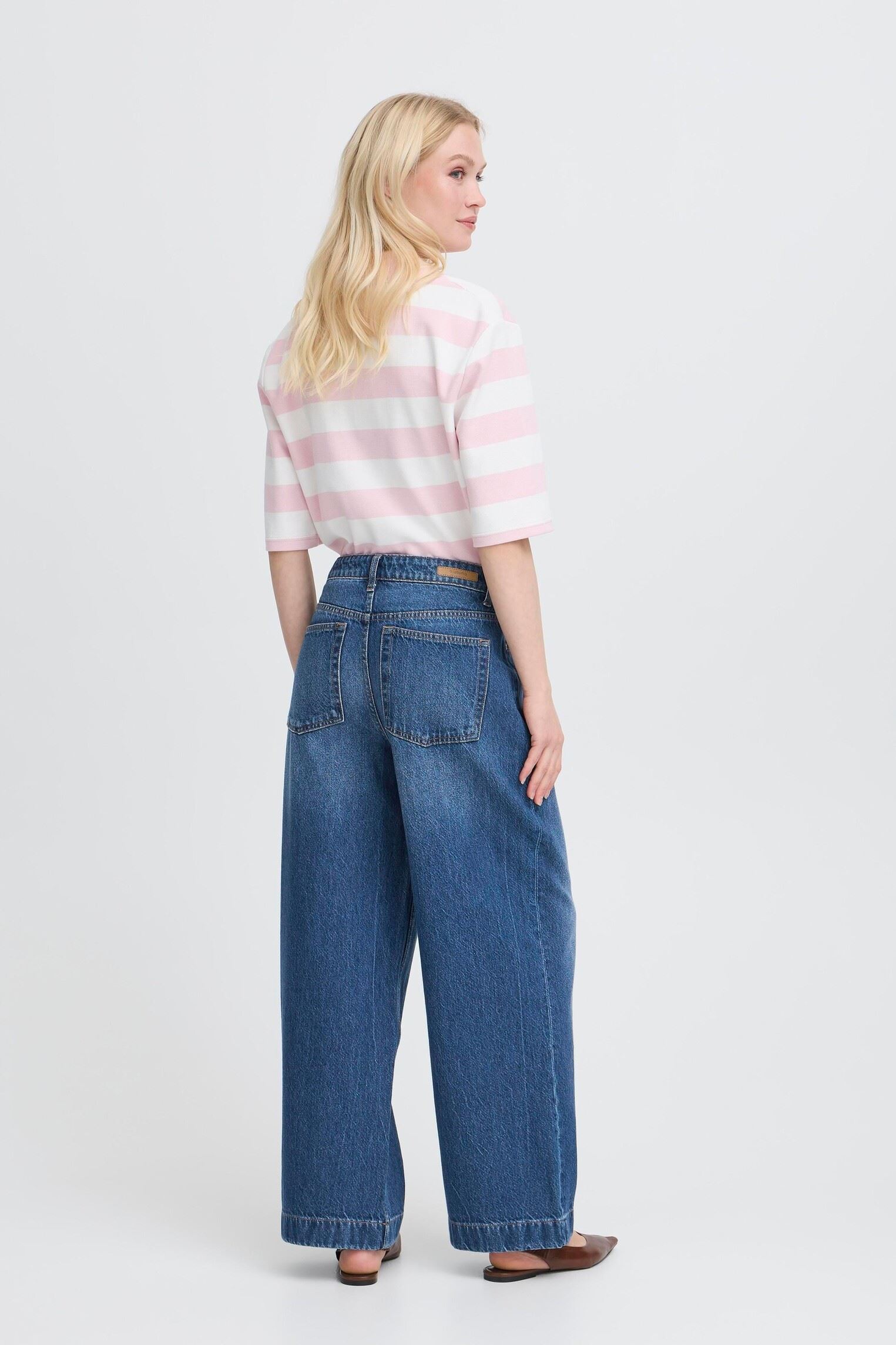 Wijde jeans / Flared Jeans Bykanoa Wide Jeans dames blauw B-Young Wijde jeans / Flared Jeans Bykanoa Wide Jeans dames blauw Mid Blue Denim