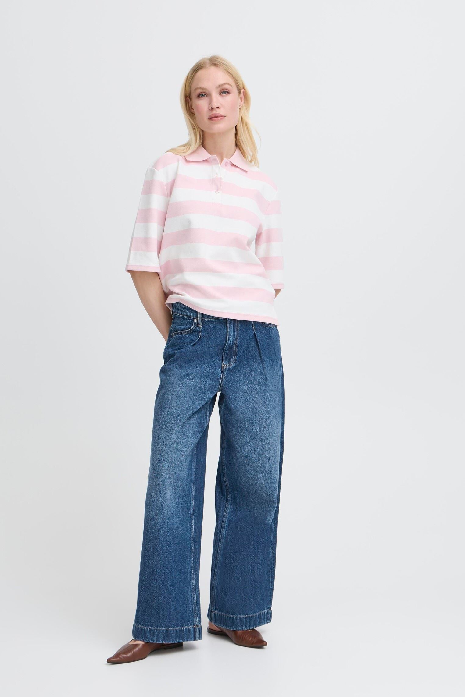 Wijde jeans / Flared Jeans Bykanoa Wide Jeans dames blauw B-Young Wijde jeans / Flared Jeans Bykanoa Wide Jeans dames blauw Mid Blue Denim
