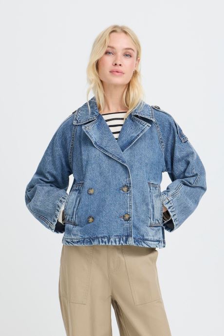 B-Young Vestes en jean Bycitan Trench Coat femme bleu