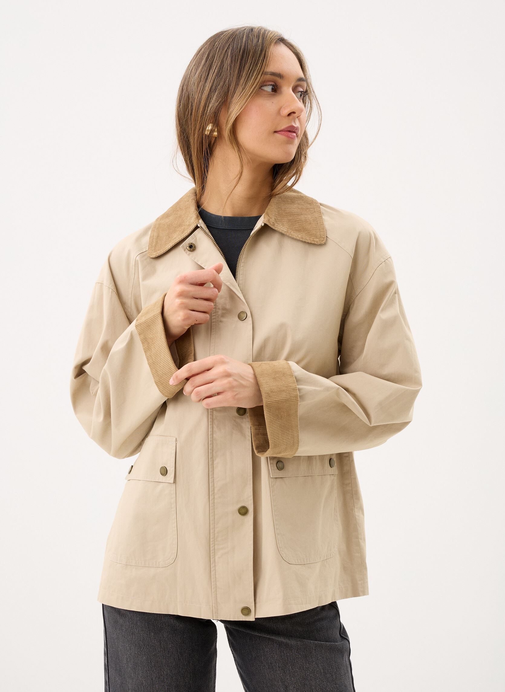 Parkas Bybetanni Jacket femme beige B-Young Parkas Bybetanni Jacket femme beige Humus