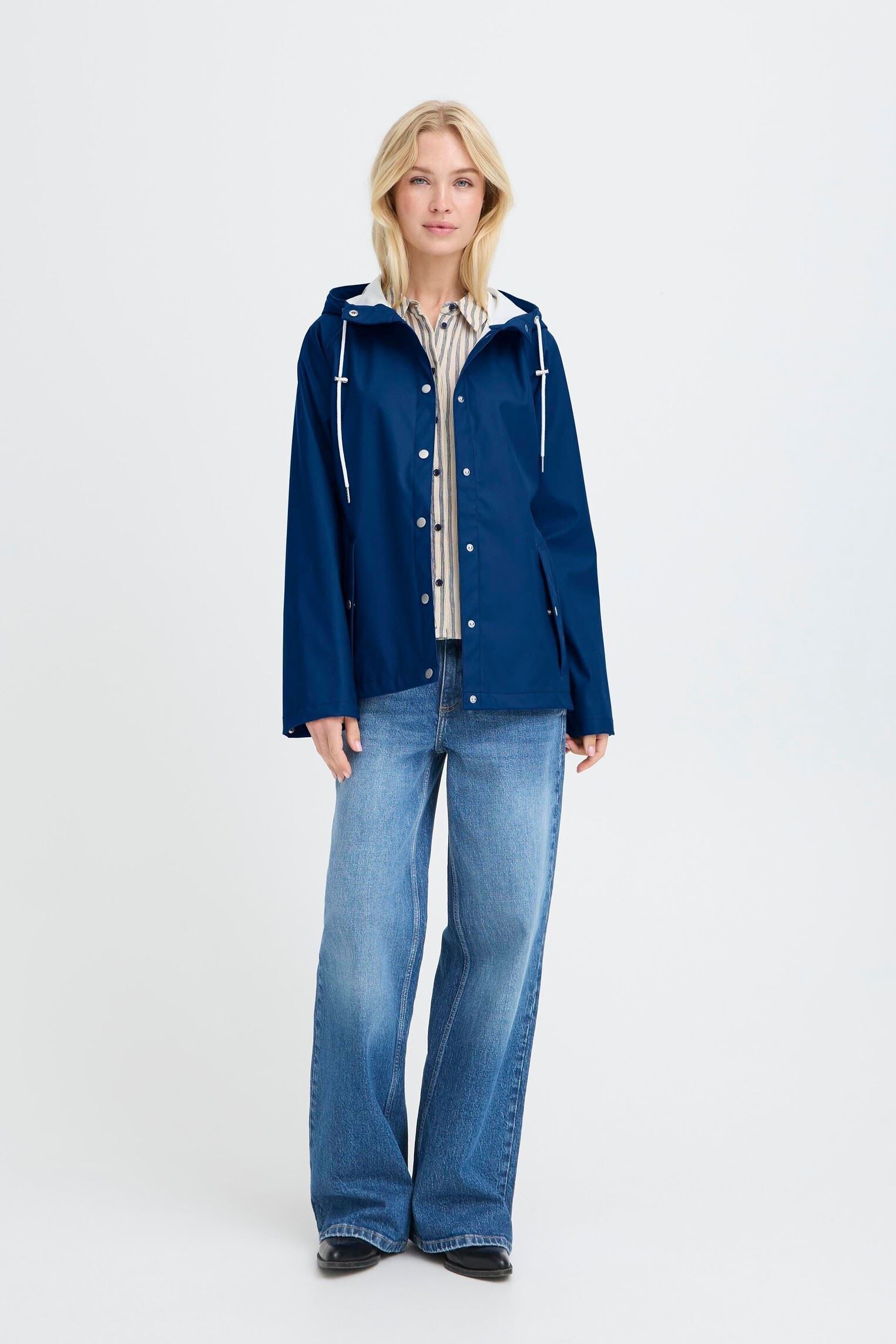 Regenjassen Byavan Jacket 9 dames blauw B-Young Regenjassen Byavan Jacket 9 dames blauw Medieval Blue