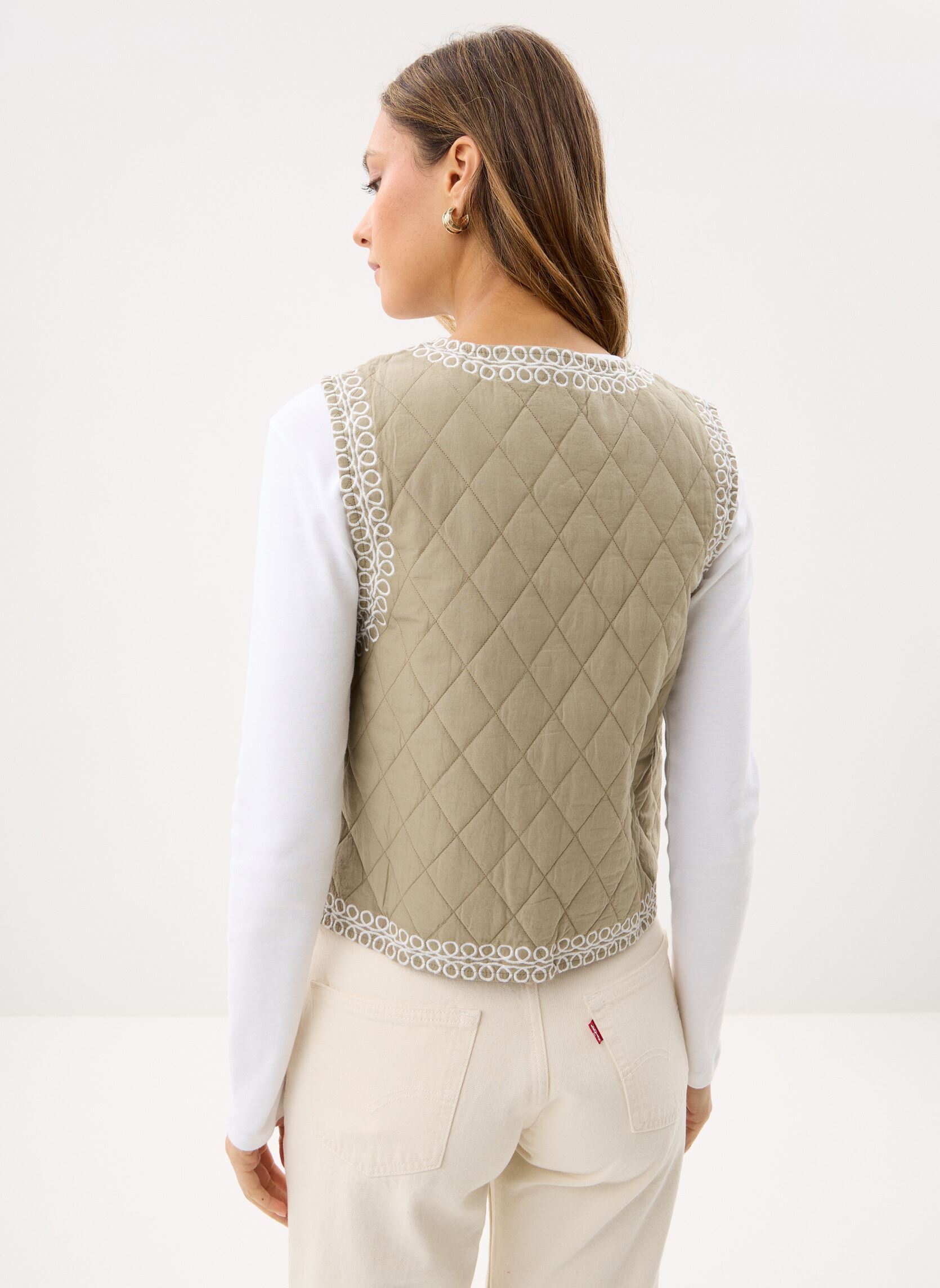 Westen Byeffina Waistcoat damen grün B-Young Westen Byeffina Waistcoat damen grün Vetiver