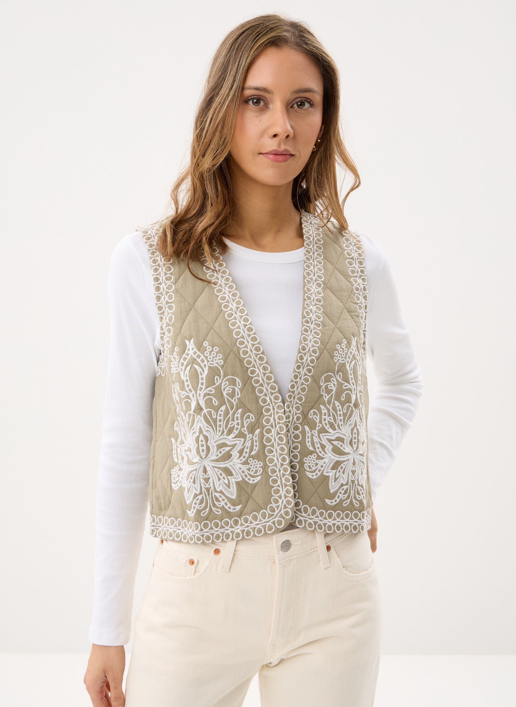 Westen Byeffina Waistcoat damen grün B-Young Westen Byeffina Waistcoat damen grün Vetiver