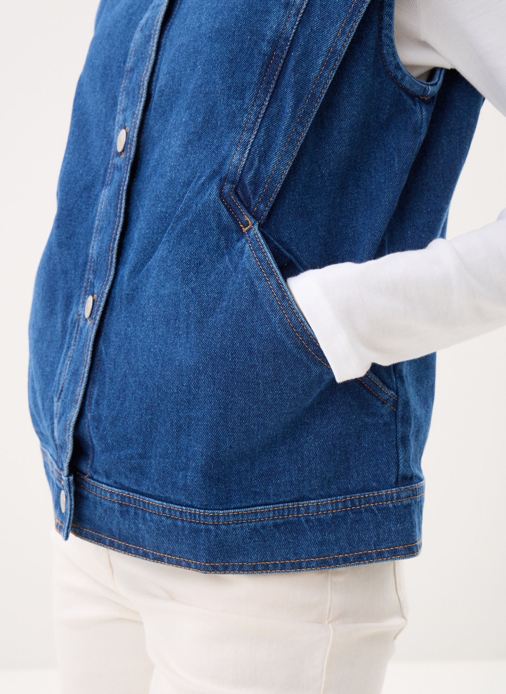 Bodywarmer Bykakai Waistcoat dames blauw B-Young Bodywarmer Bykakai Waistcoat dames blauw DARK BLUE DENIM