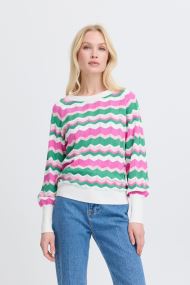 Pullover Bymmorla Long Cuff Zig Zag damen mehrfarbig