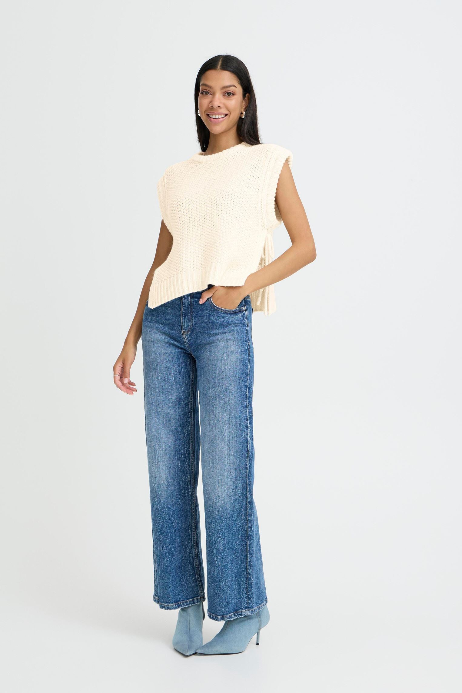 Pulls Bynitta Slipover femme blanc B-Young Pulls Bynitta Slipover femme blanc Birch
