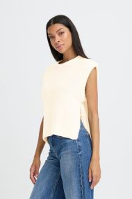 Pulls Bynitta Slipover femme blanc