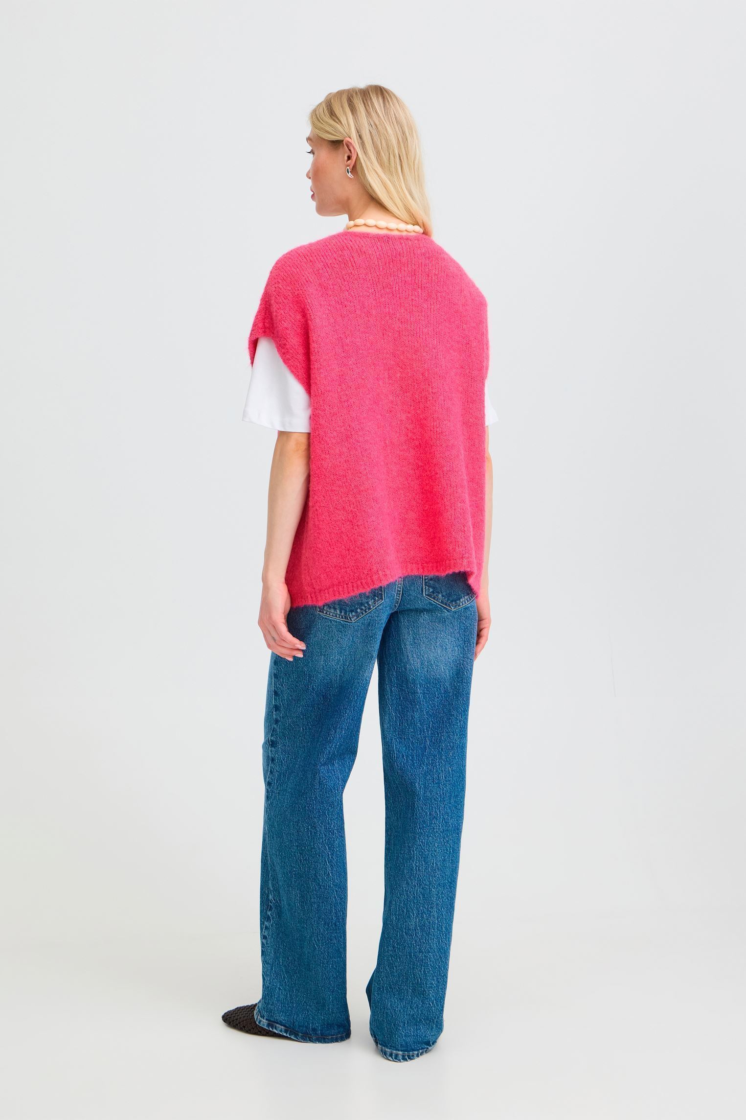 Gilets Bymillers Vest 2 femme rose B-Young Gilets Bymillers Vest 2 femme rose FESTIVAL FUCHSIA