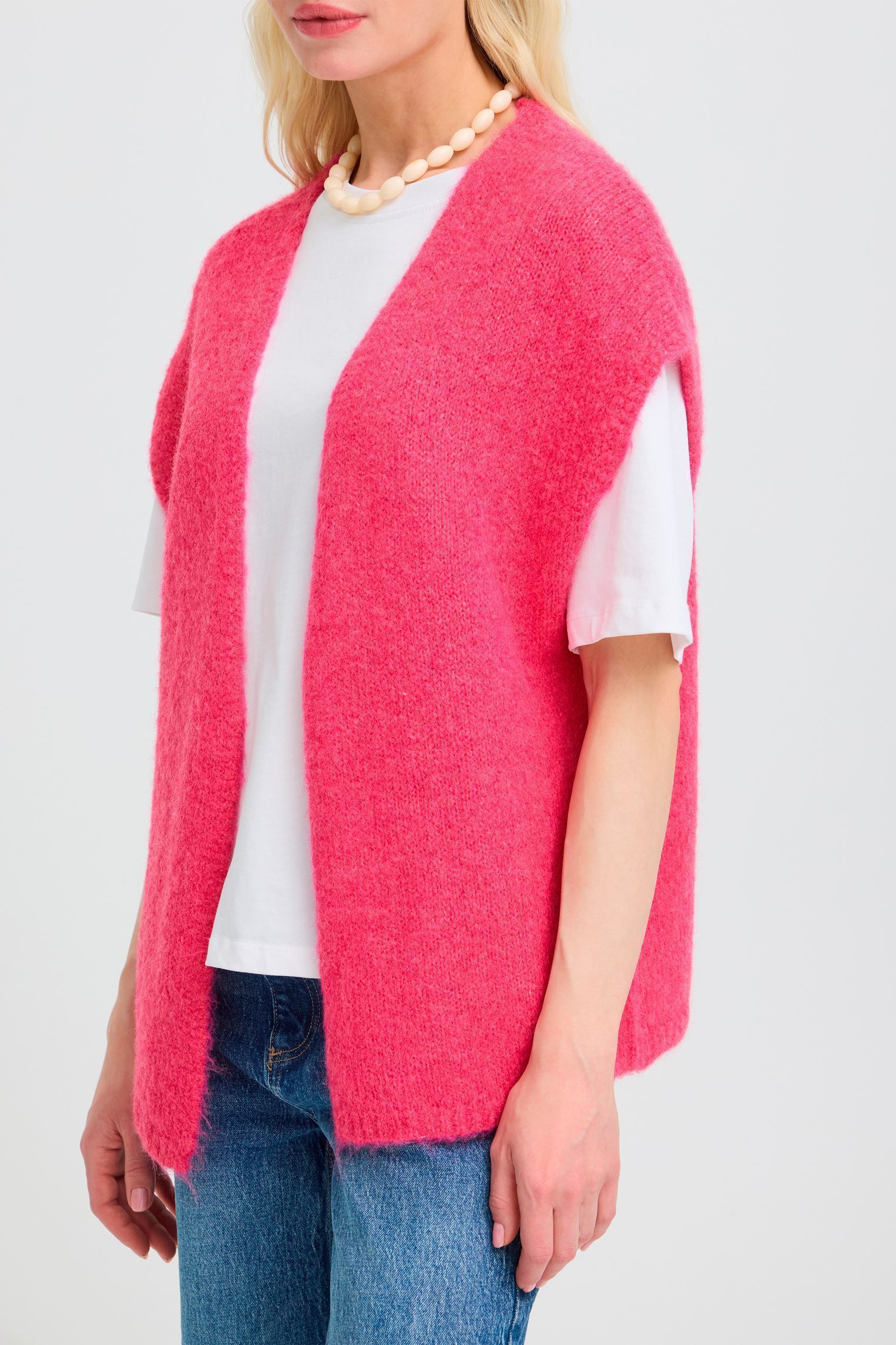 Gilets Bymillers Vest 2 femme rose B-Young Gilets Bymillers Vest 2 femme rose FESTIVAL FUCHSIA