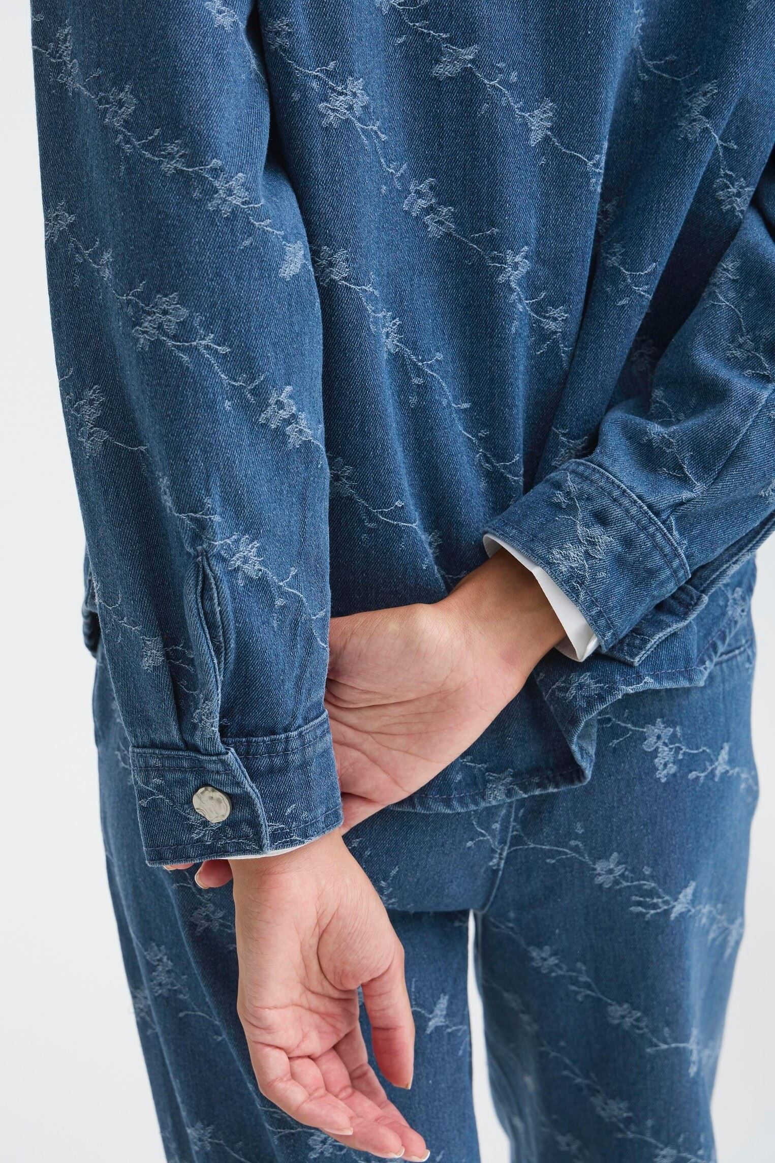 Lange mouw overhemden Bykanio Shirt dames blauw B-Young Lange mouw overhemden Bykanio Shirt dames blauw Mid Blue Denim