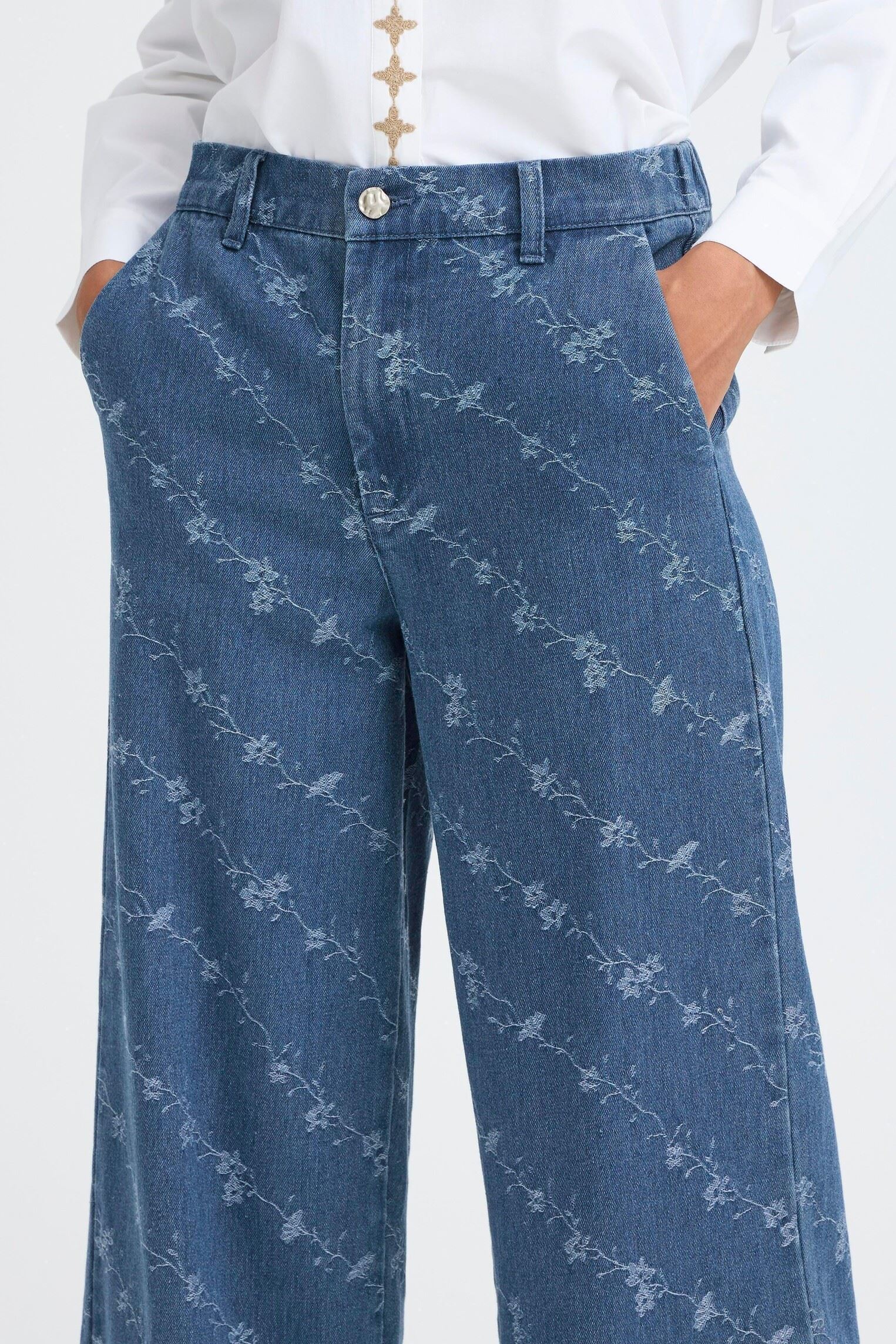 Weite Jeans Bykanio Pants damen blau B-Young Weite Jeans Bykanio Pants damen blau Mid Blue Denim