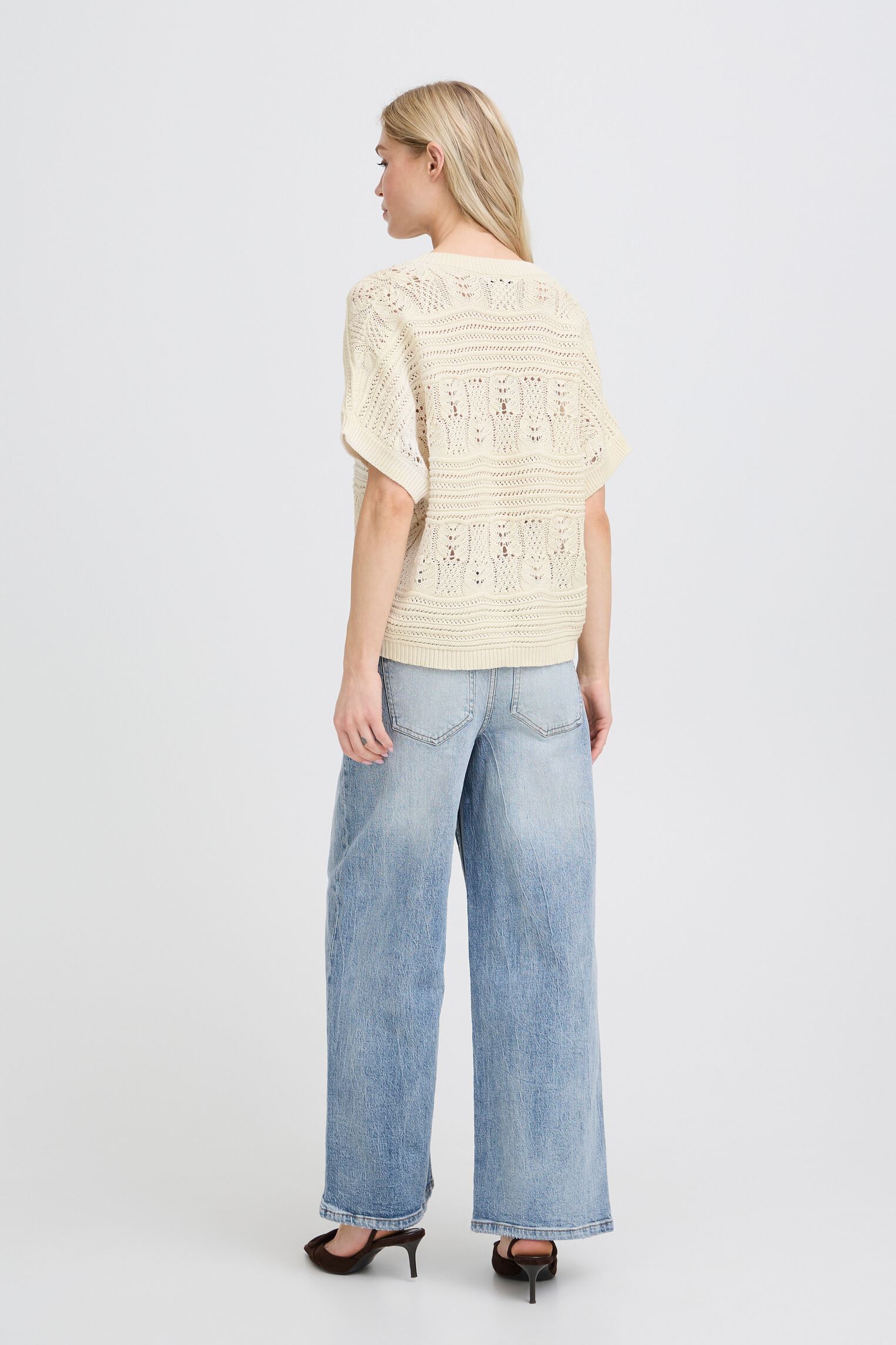 Pullover Bynero V Pullover damen weiß B-Young Pullover Bynero V Pullover damen weiß Birch