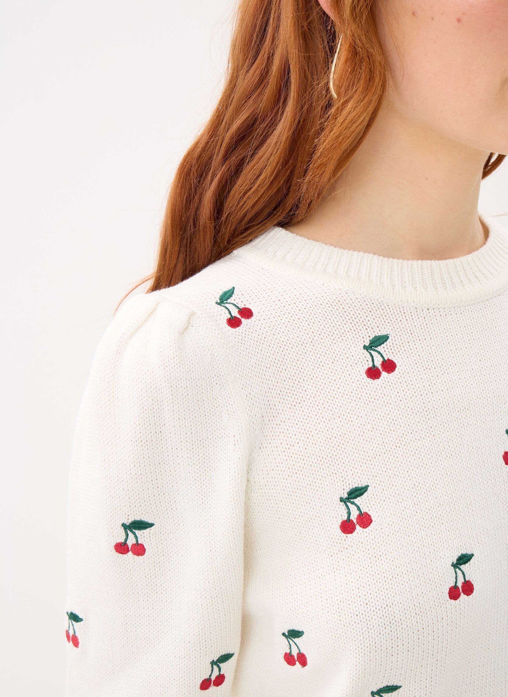 Truien Bymelba Jumper dames wit B-Young Truien Bymelba Jumper dames wit Marshmallow Embroidery