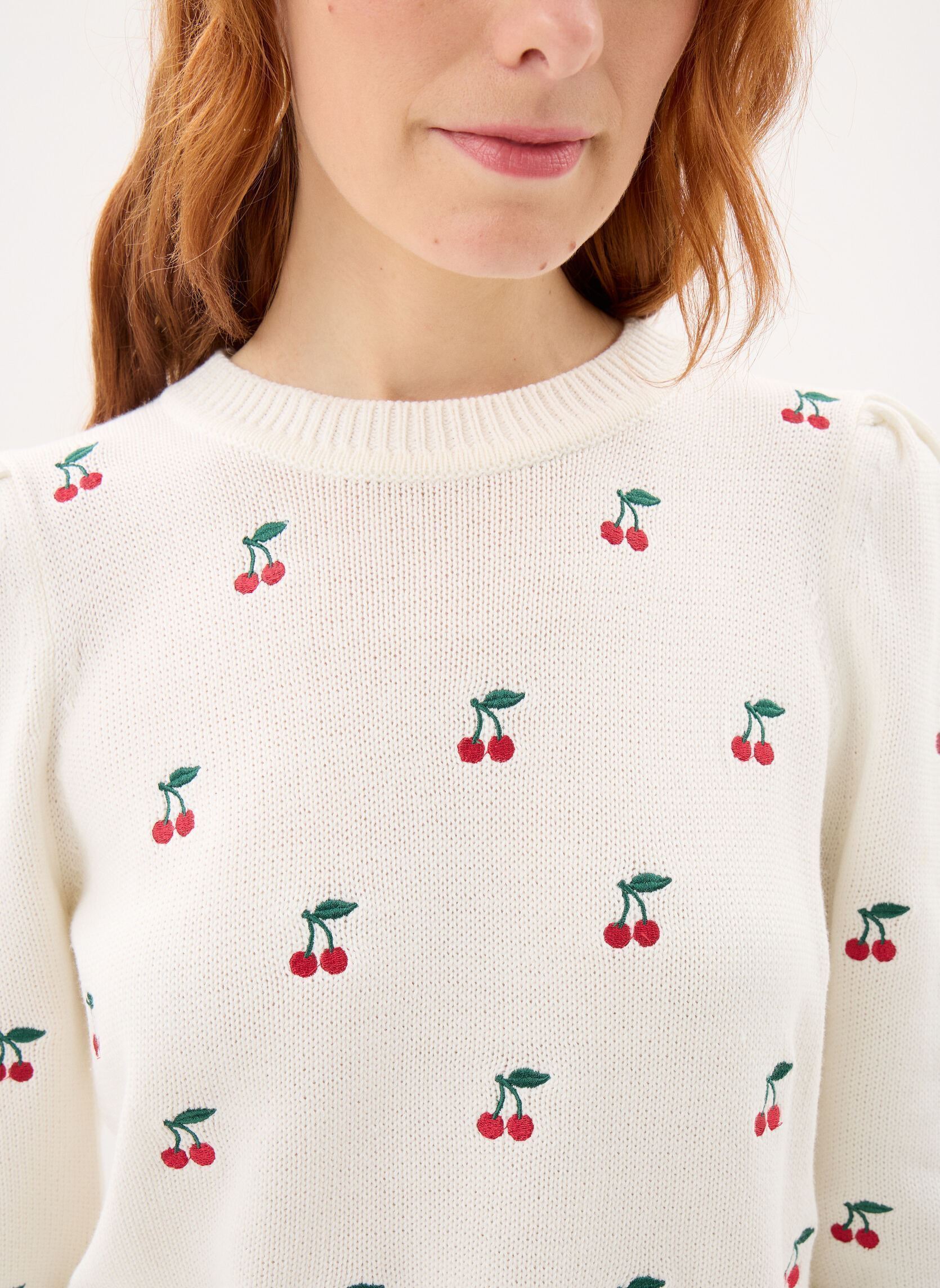 Truien Bymelba Jumper dames wit B-Young Truien Bymelba Jumper dames wit Marshmallow Embroidery