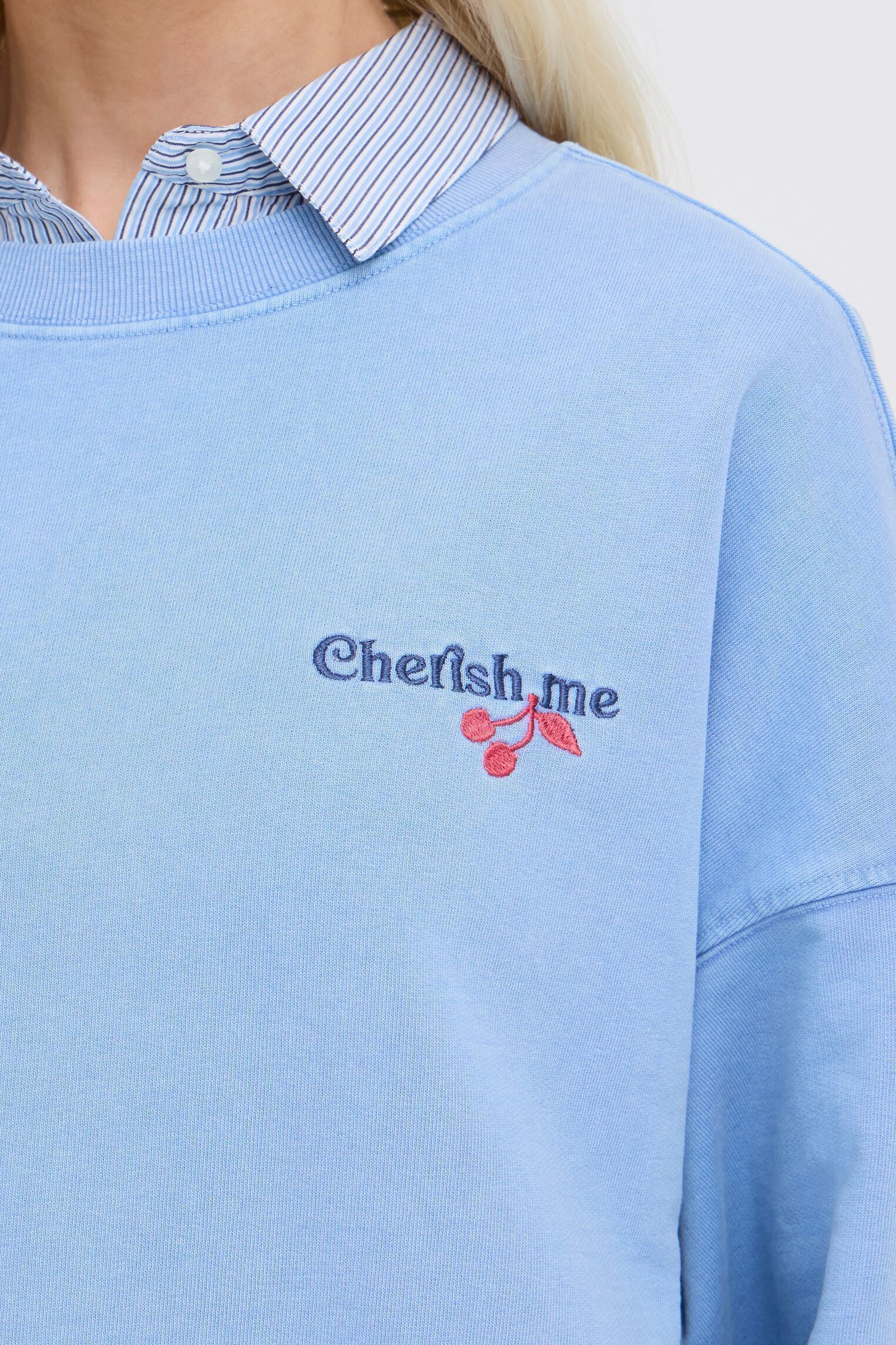 Sweatshirts Byrasma Cherish Sweatshirt femme bleu B-Young Sweatshirts Byrasma Cherish Sweatshirt femme bleu Della Robbia Blue