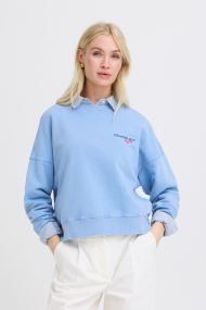 Sweatshirts Byrasma Cherish Sweatshirt femme bleu