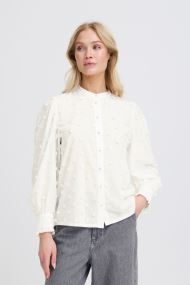 Chemises manches longues Byisabeau Flower Shirt femme blanc B-Young Chemises manches longues Byisabeau Flower Shirt femme blanc MARSHMALLOW