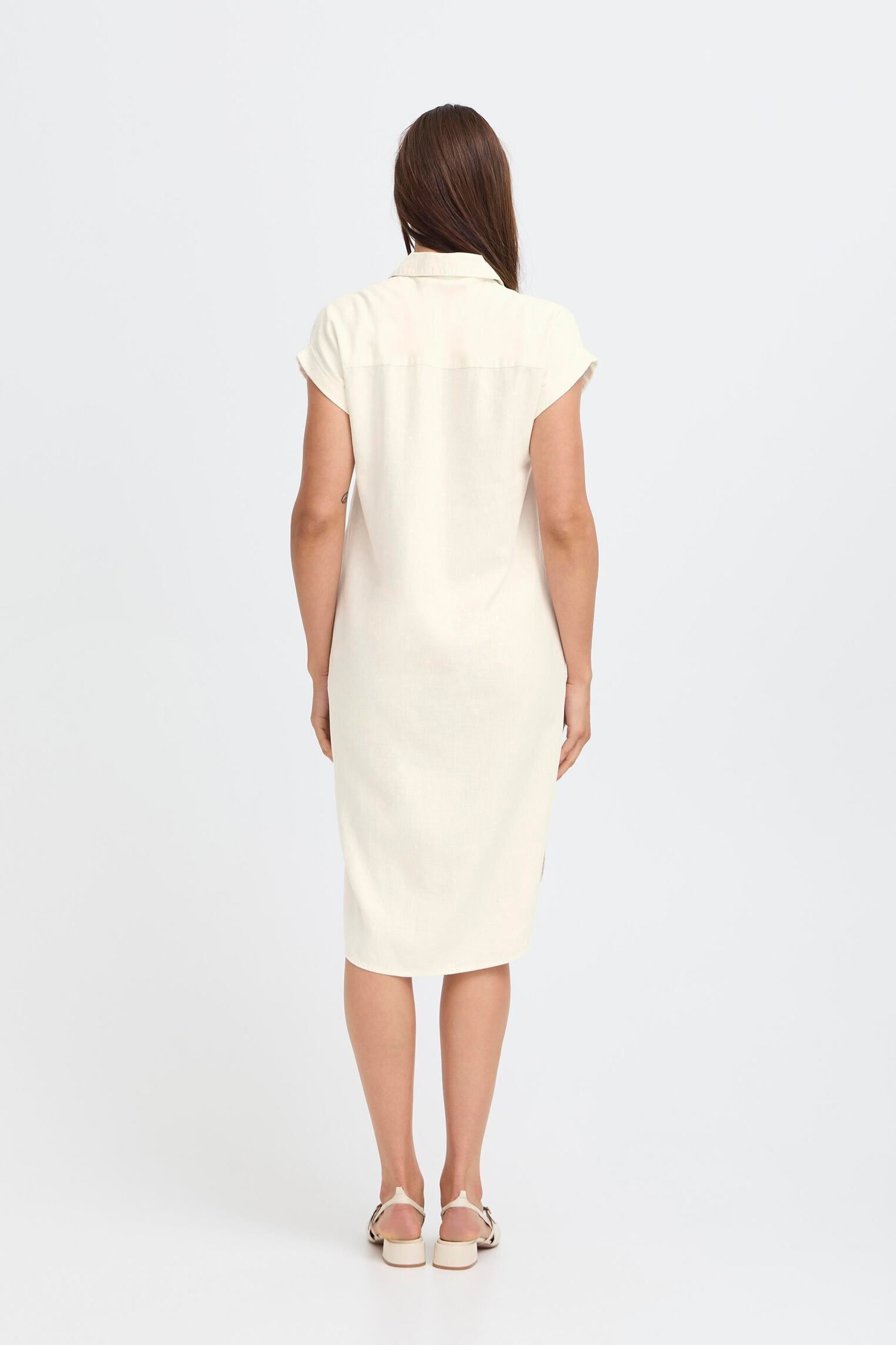 Robes Byfalakka Ss Shirt Dress femme blanc B-Young Robes Byfalakka Ss Shirt Dress femme blanc Marshmallow
