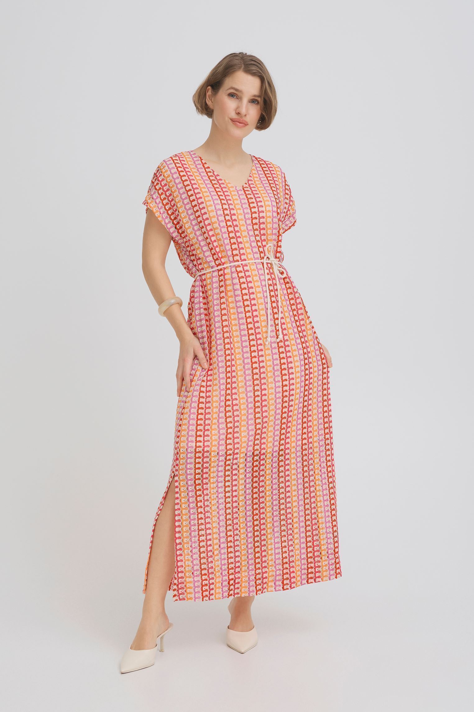 Robes longues Byprisca Dress femme rose B-Young Robes longues Byprisca Dress femme rose RASPBERRY ROSE MULTI