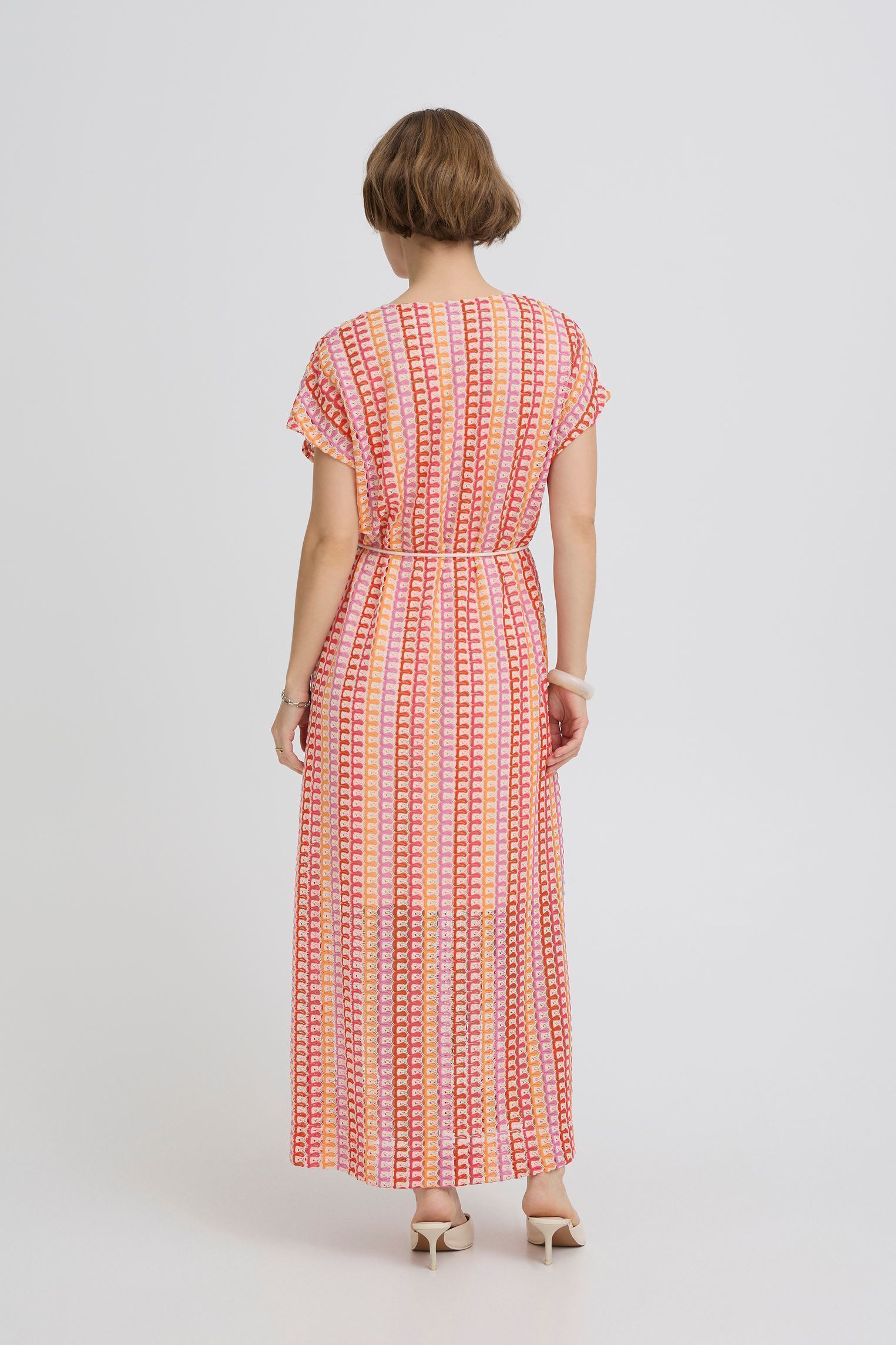 Robes longues Byprisca Dress femme rose B-Young Robes longues Byprisca Dress femme rose RASPBERRY ROSE MULTI
