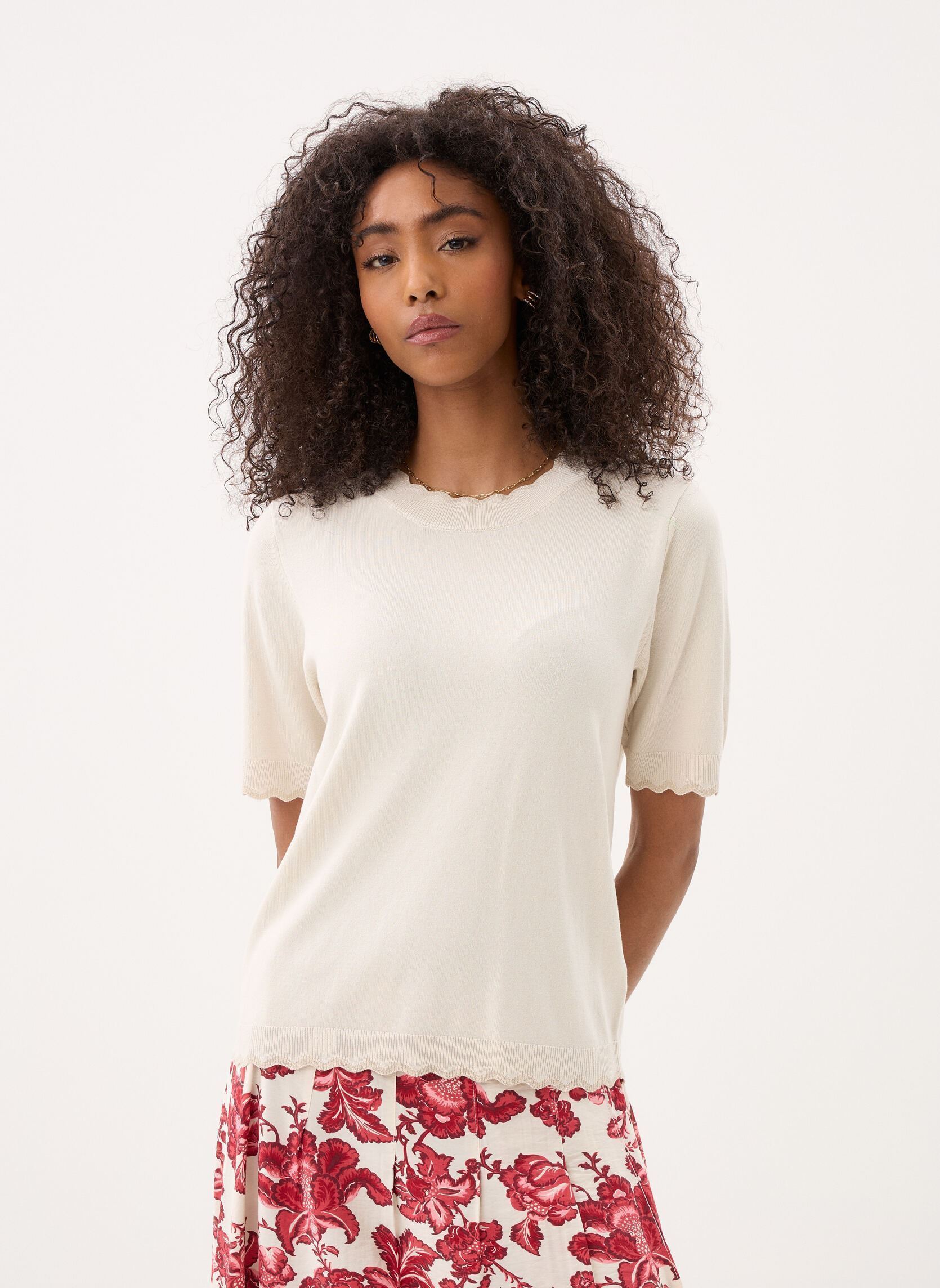 Pullover Bymobbe Ss Jumper damen beige B-Young Pullover Bymobbe Ss Jumper damen beige Rainy day