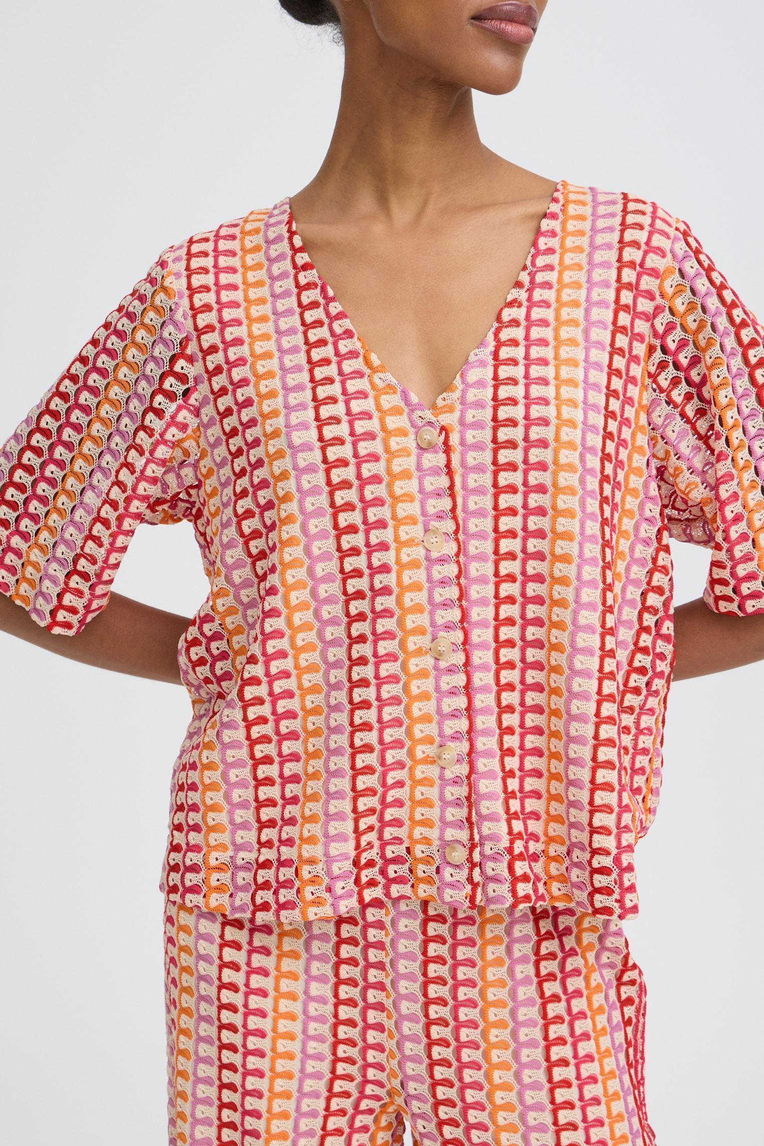 Blouses manches courtes Byprisca Ss Blouse femme rose B-Young Blouses manches courtes Byprisca Ss Blouse femme rose Raspberry Rose Multi