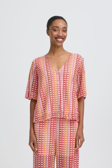 B-Young Blouses met korte mouwen Byprisca Ss Blouse dames roze