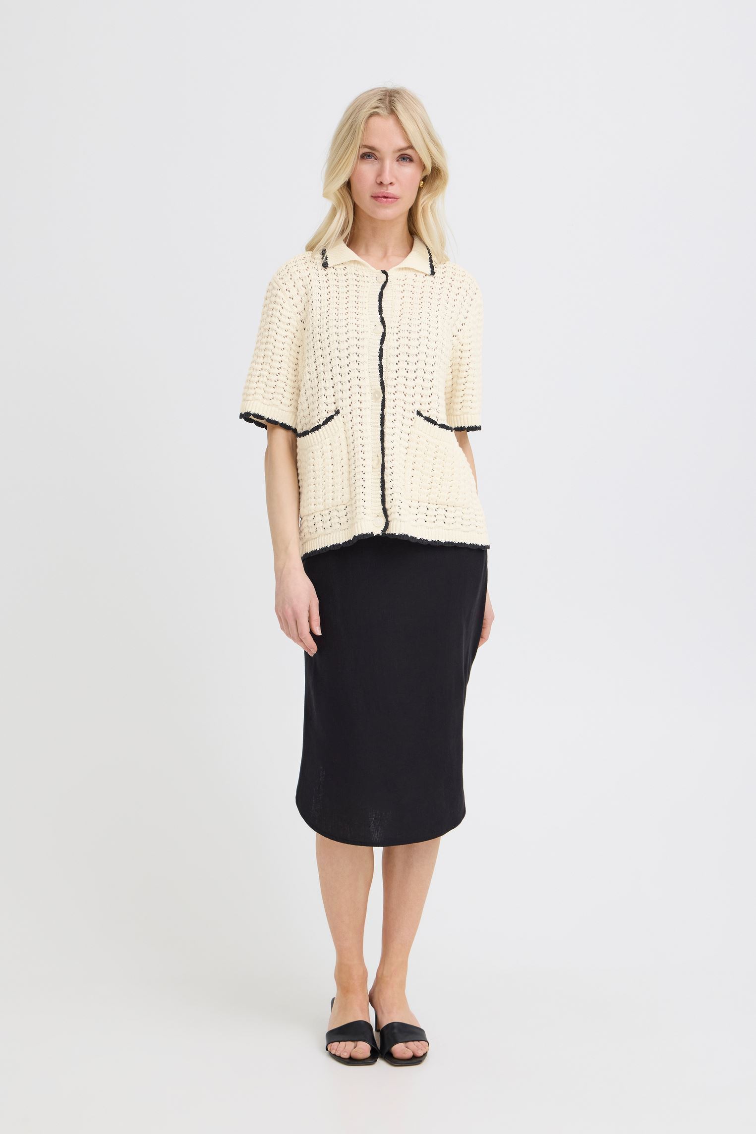Gilets Bymuno Cardigan femme blanc B-Young Gilets Bymuno Cardigan femme blanc Birch