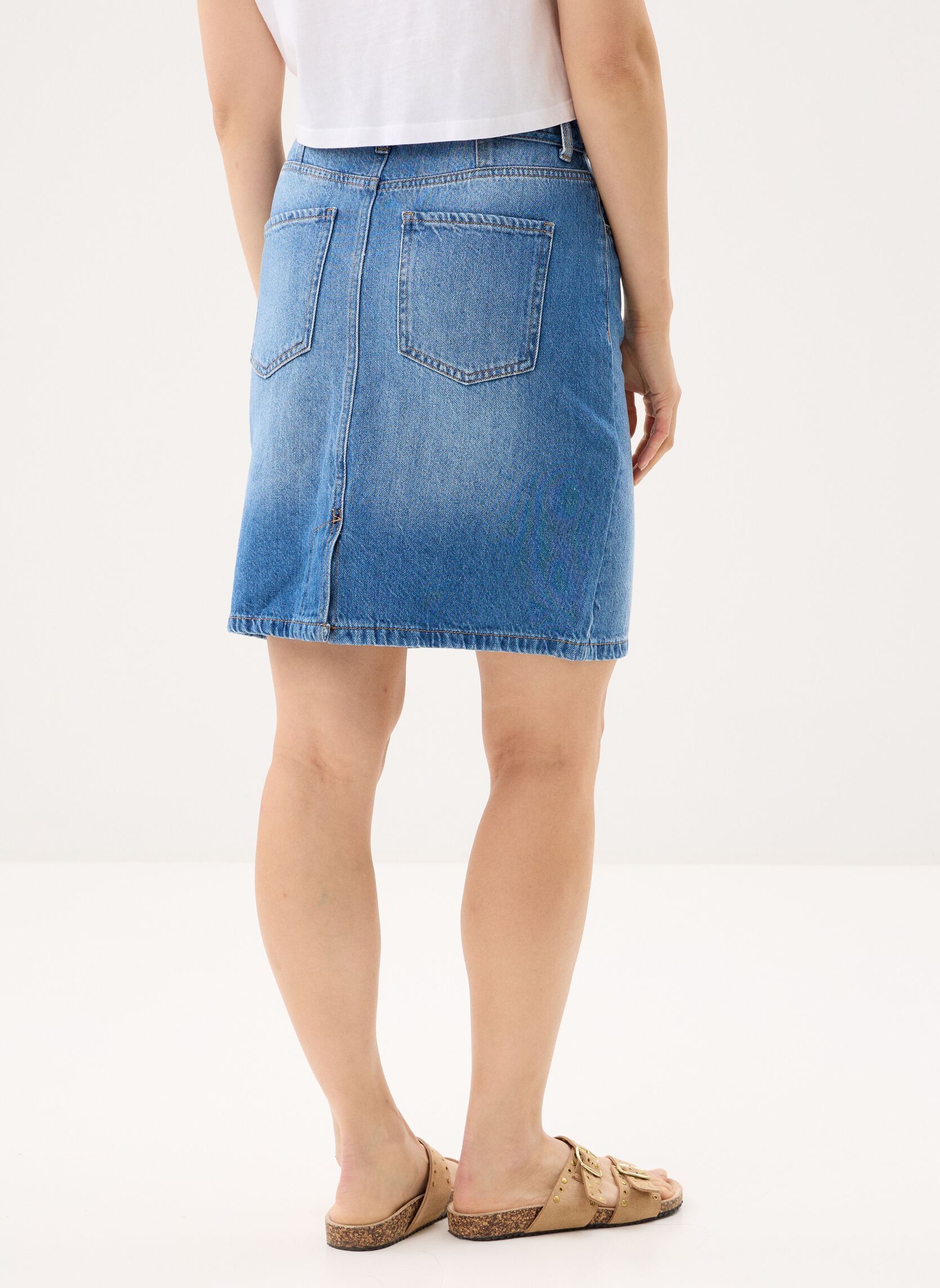 Kurze Röcke Bylamaje Skirt damen blau B-Young Kurze Röcke Bylamaje Skirt damen blau Mid Blue Denim