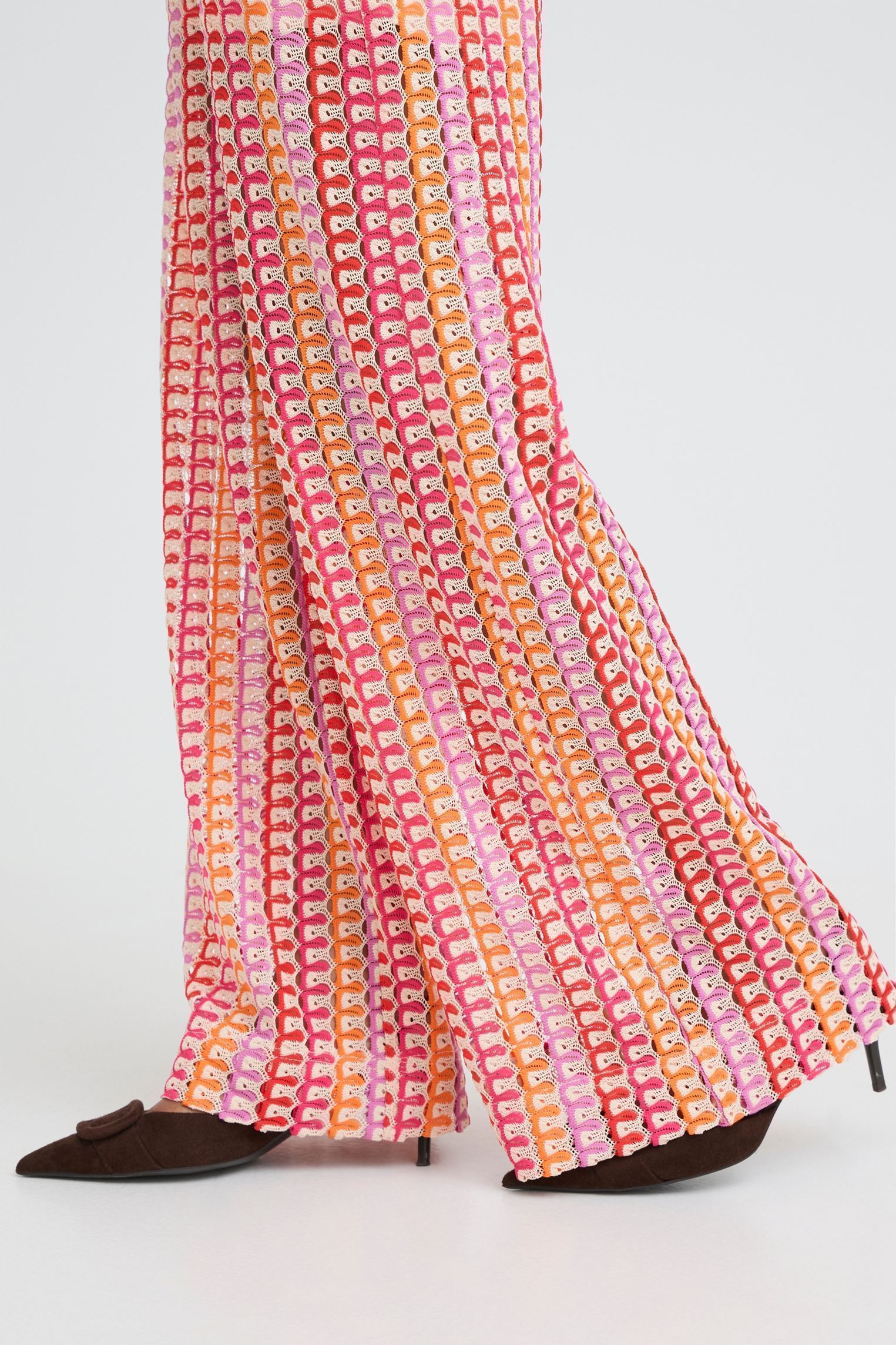 Straight Leg Hosen Byprisca Pants damen rosa B-Young Straight Leg Hosen Byprisca Pants damen rosa Raspberry Rose Multi
