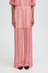 Straight Leg Hosen Byprisca Pants damen rosa B-Young Straight Leg Hosen Byprisca Pants damen rosa Raspberry Rose Multi