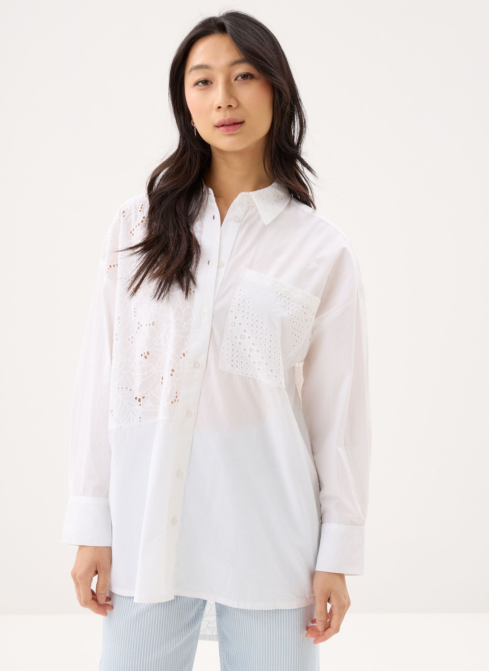 Hemden Byjessel Long Shirt dames wit B-Young Hemden Byjessel Long Shirt dames wit MARSHMALLOW