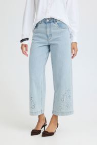 Jeans droit Bykielo Emb Jeans femme bleu B-Young Jeans droit Bykielo Emb Jeans femme bleu LIGTH BLUE DENIM