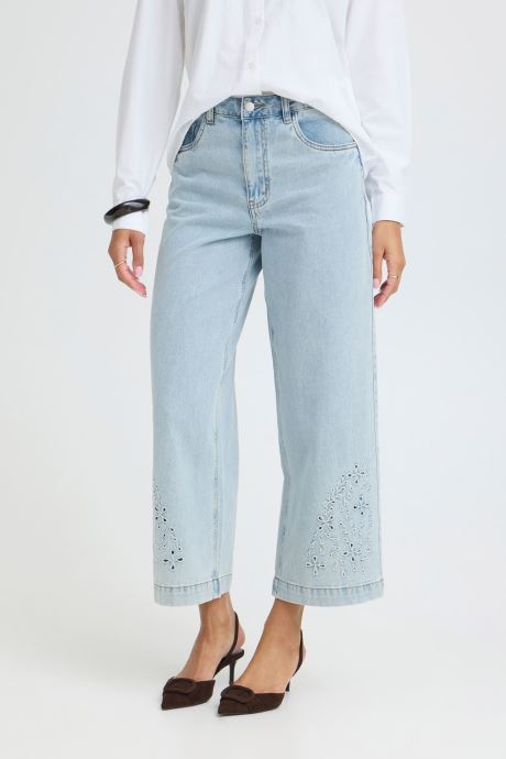 B-Young Jeans droit Bykielo Emb Jeans femme bleu