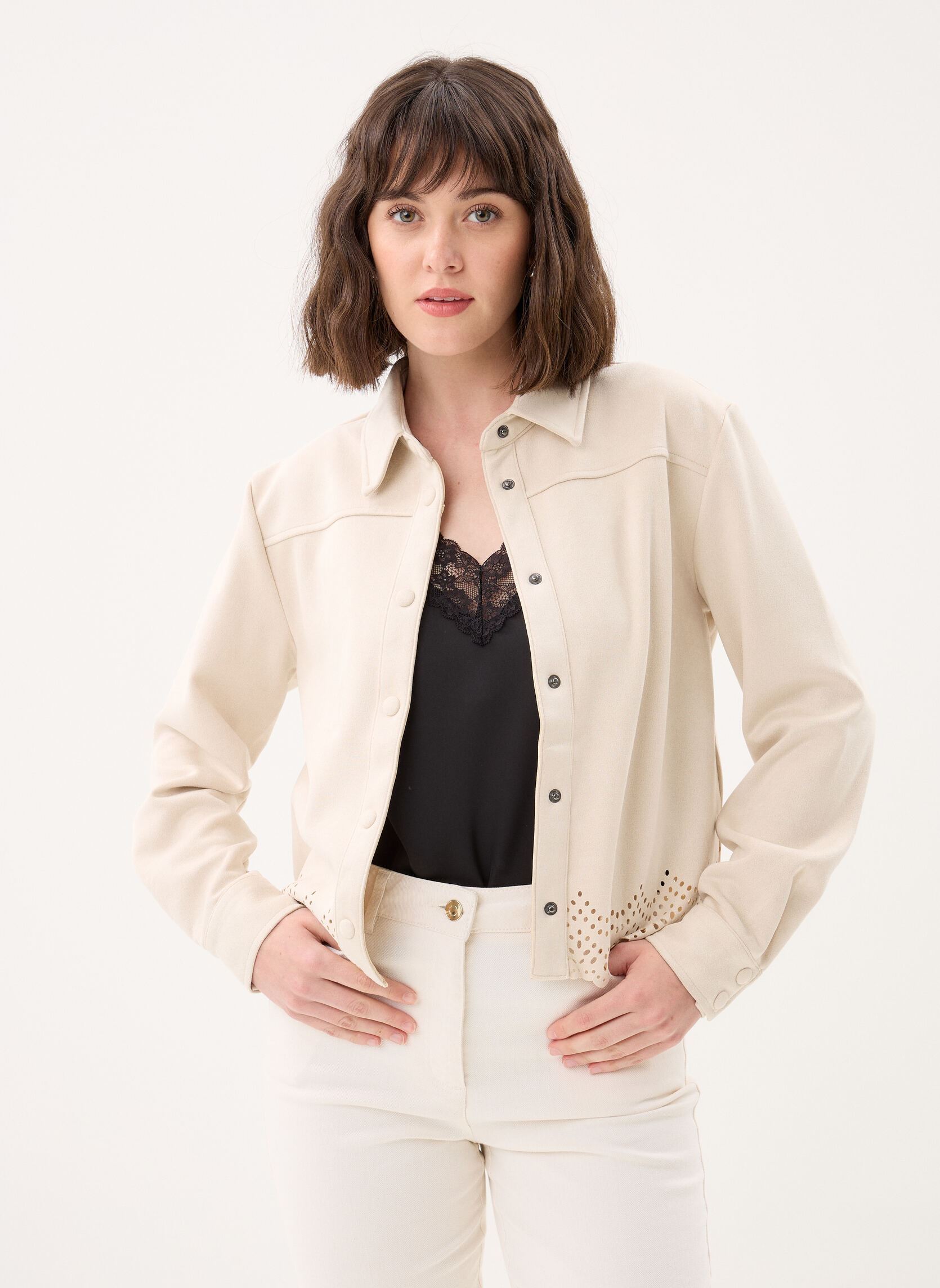Hemden Bytomira Laser Shirt damen beige B-Young Hemden Bytomira Laser Shirt damen beige RAINY DAY