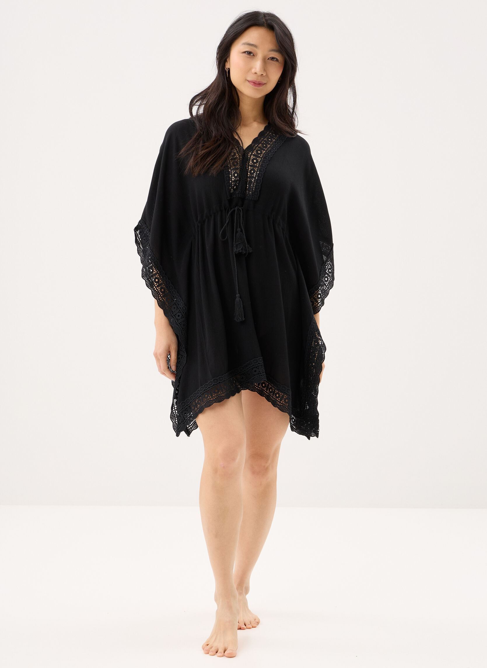 Robes Byveva Beach Cover femme noir B-Young Robes Byveva Beach Cover femme noir METEORITE