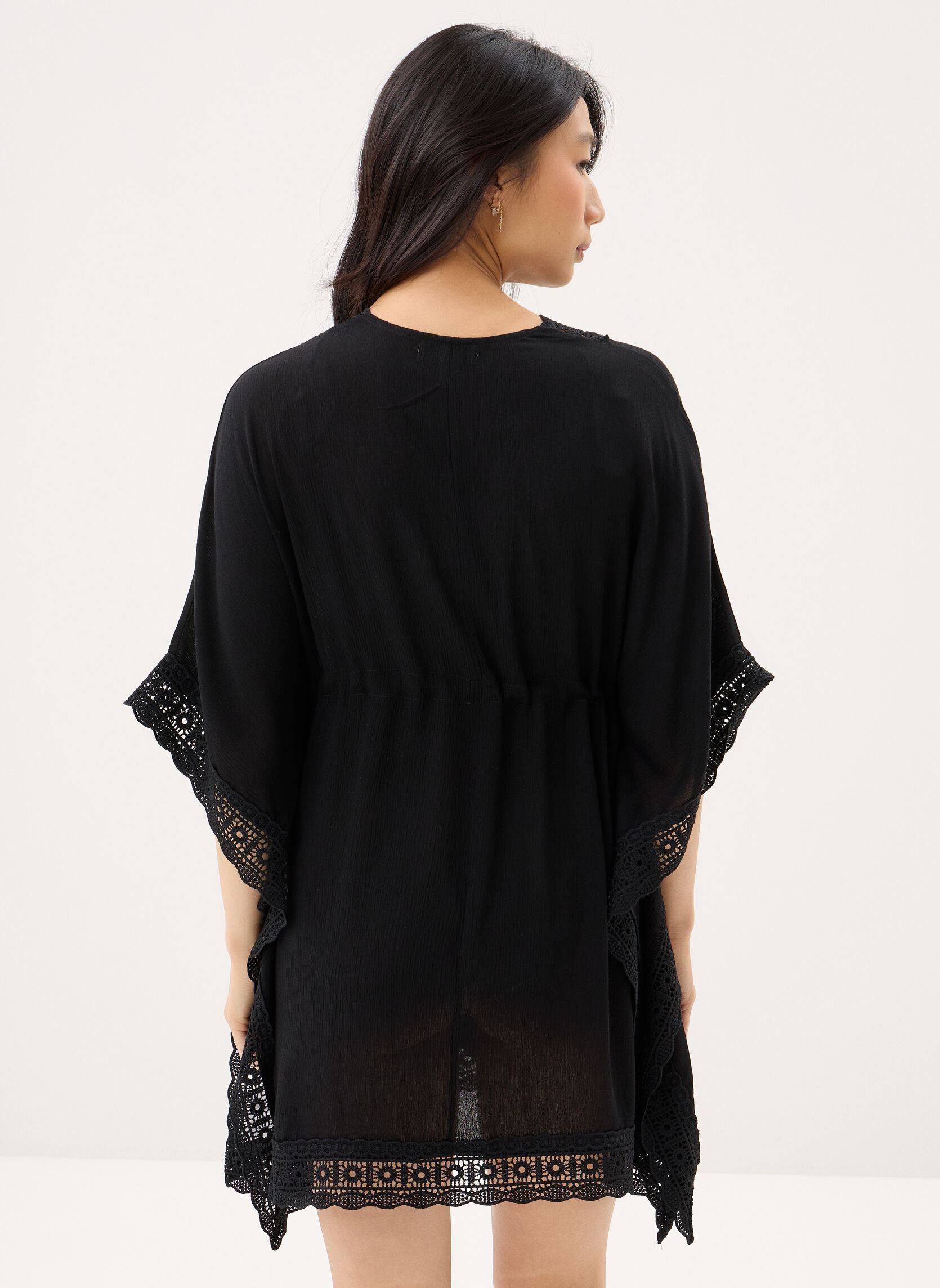 Robes Byveva Beach Cover femme noir B-Young Robes Byveva Beach Cover femme noir METEORITE