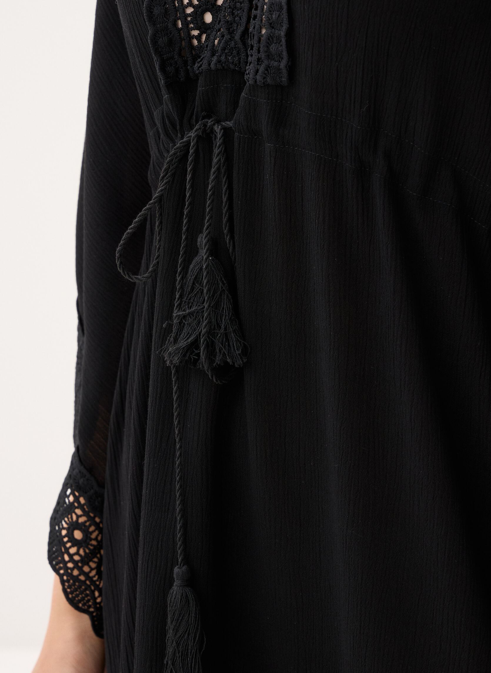 Robes Byveva Beach Cover femme noir B-Young Robes Byveva Beach Cover femme noir METEORITE
