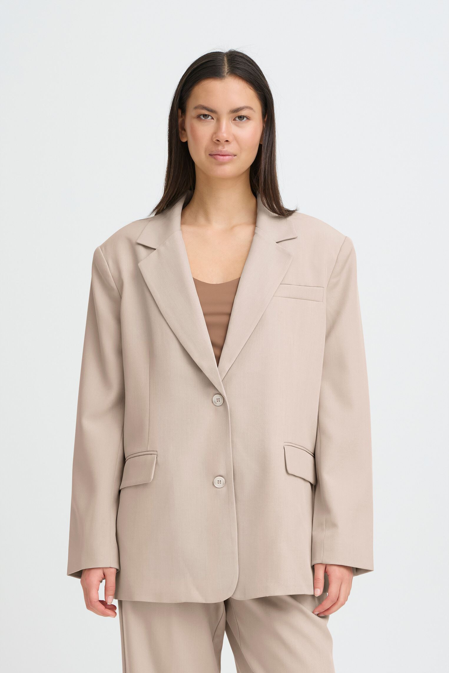 Blazer Ihfava Oversize Bl damen grau Ichi Blazer Ihfava Oversize Bl damen grau DOVE MELANGE