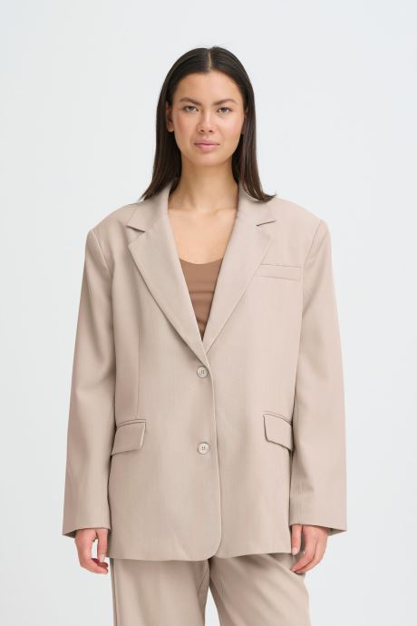 Ichi Vestes de blazer Ihfava Oversize Bl femme gris