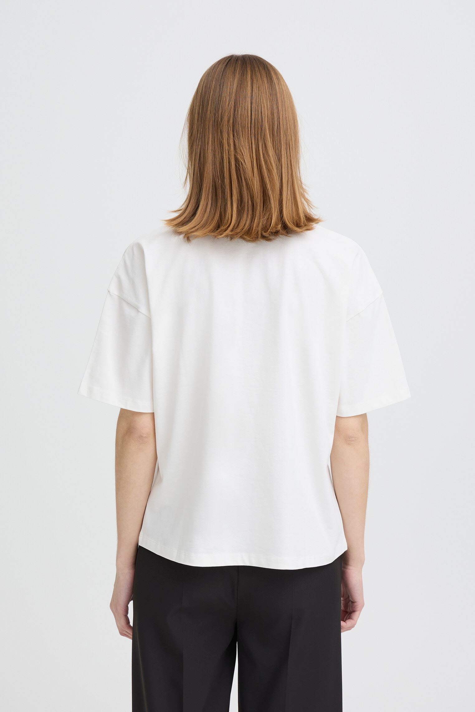 Tee-shirts manches courtes Ihpetro Ss3 femme blanc Ichi Tee-shirts manches courtes Ihpetro Ss3 femme blanc Cloud Dancer