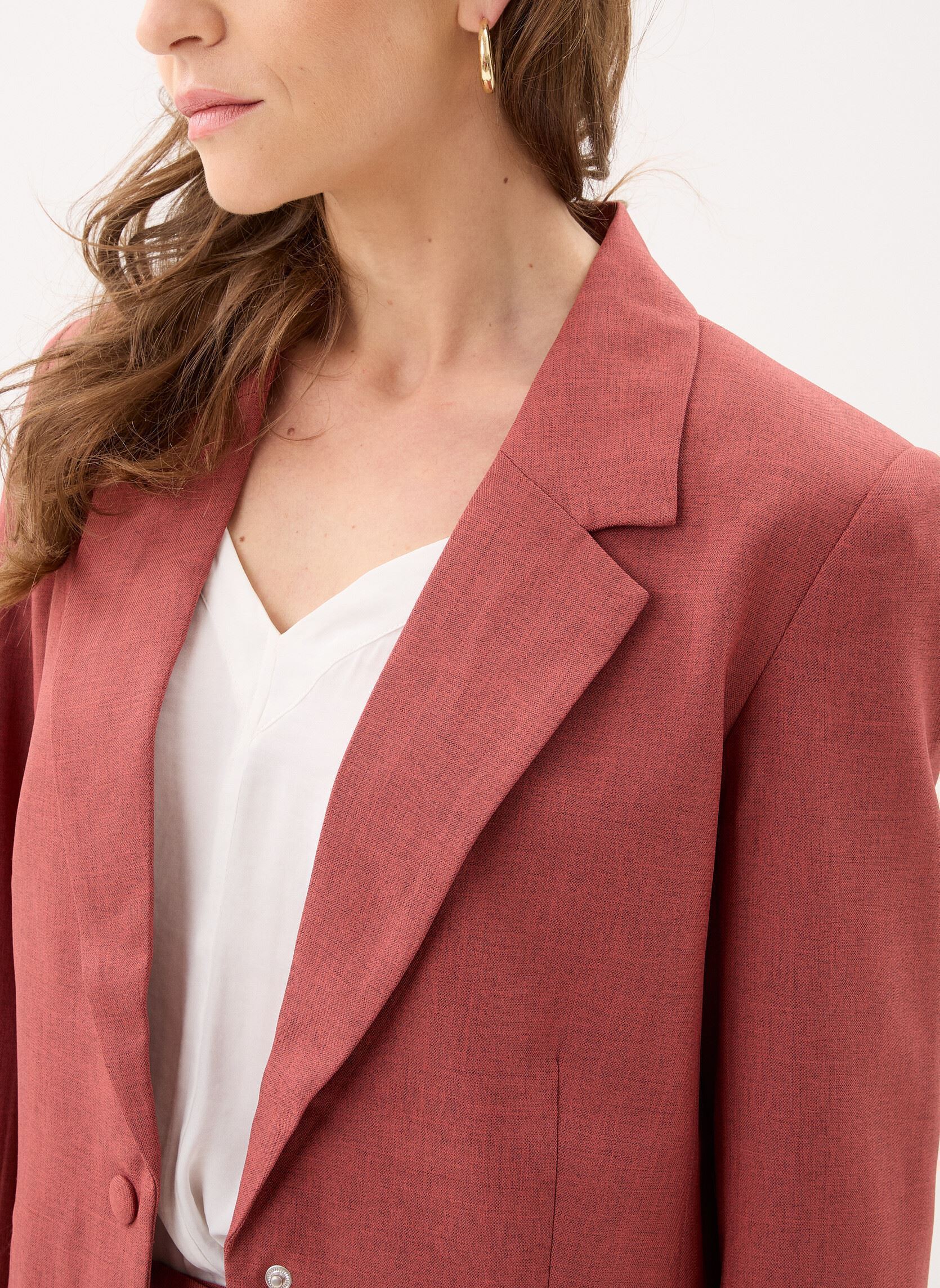 Vestes de blazer Ihlexi Bl10 femme orange Ichi Vestes de blazer Ihlexi Bl10 femme orange Cowhide Melange
